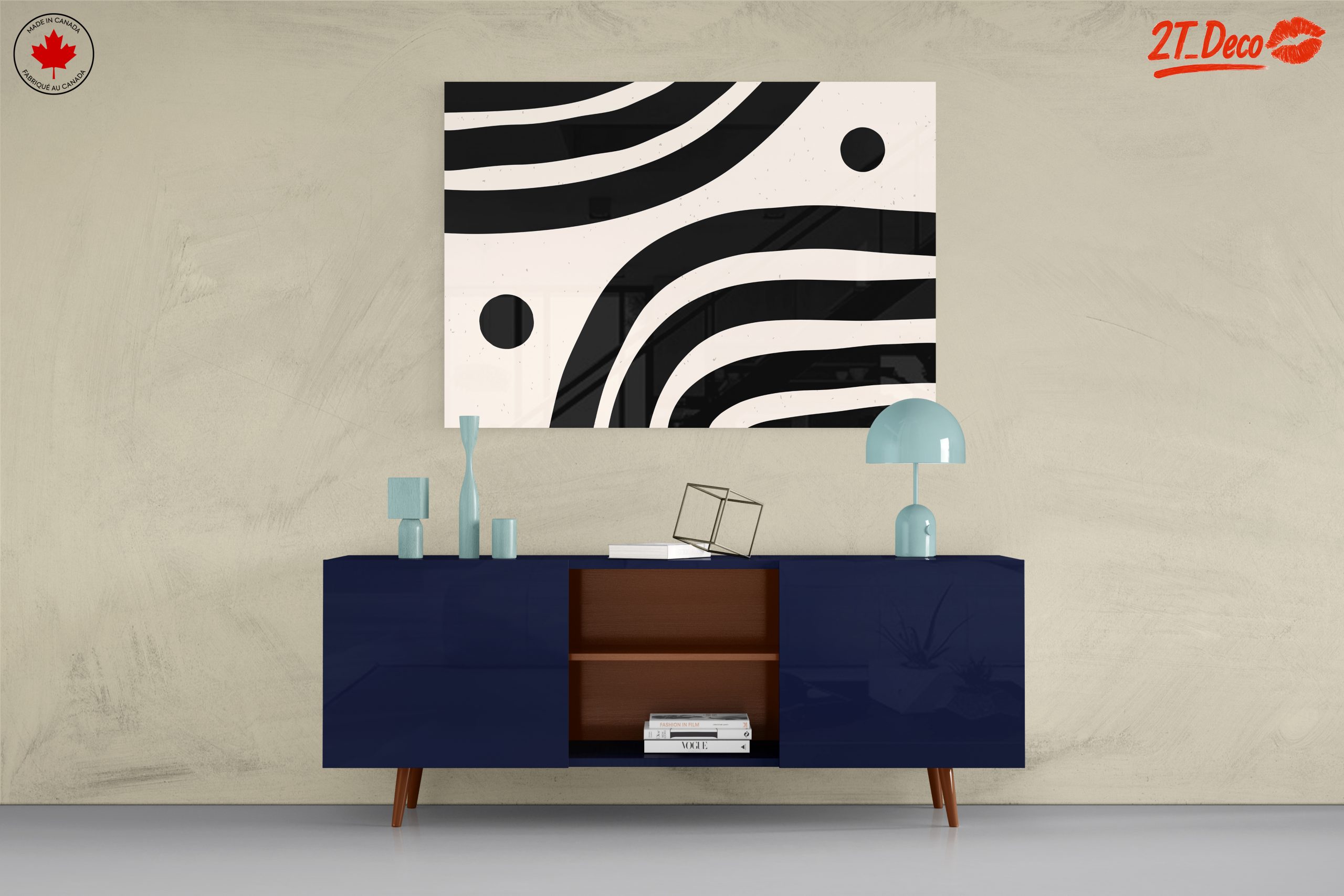 Modern Abstract Black and White Art - Image 8