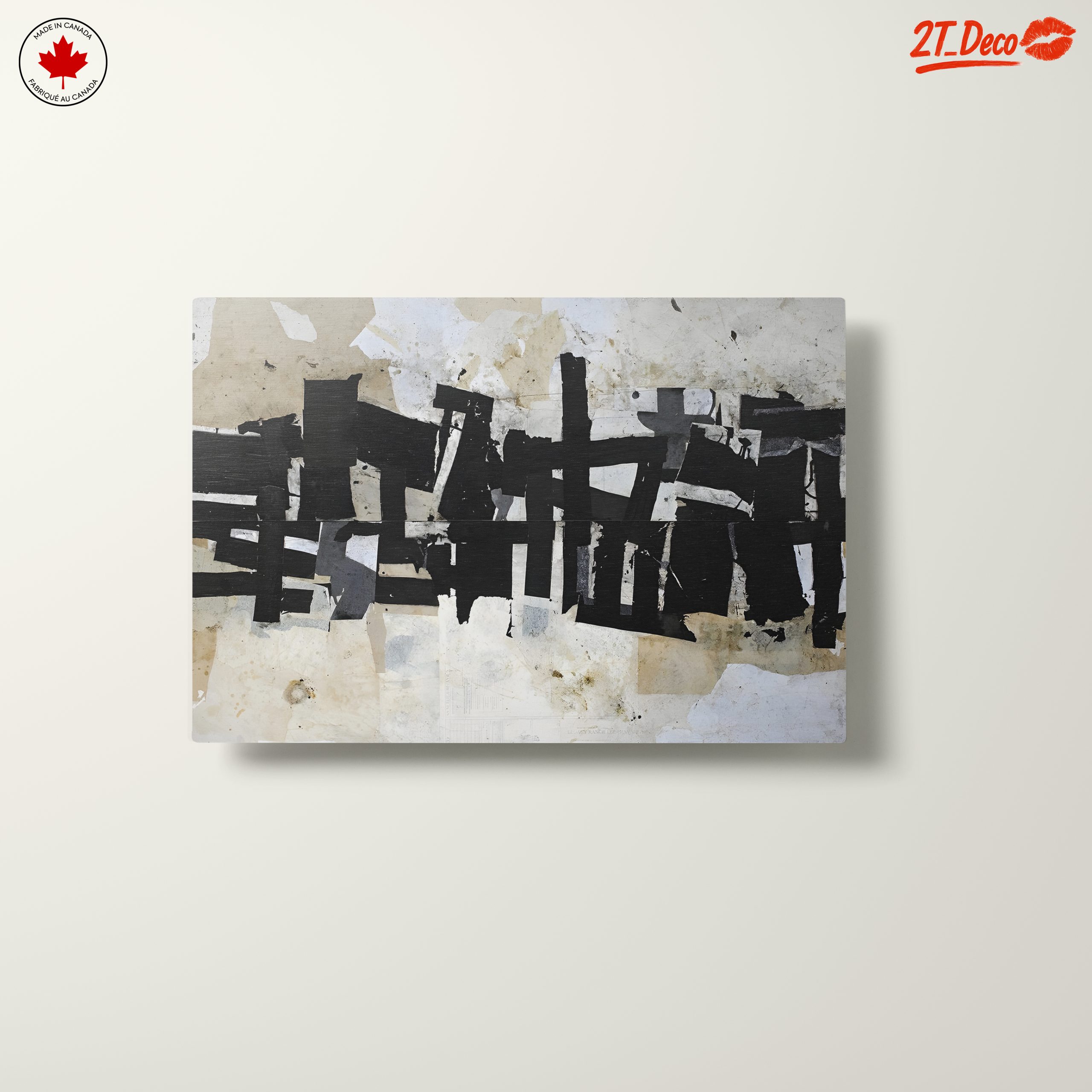 Dynamic Black and White Abstract Art - Image 10