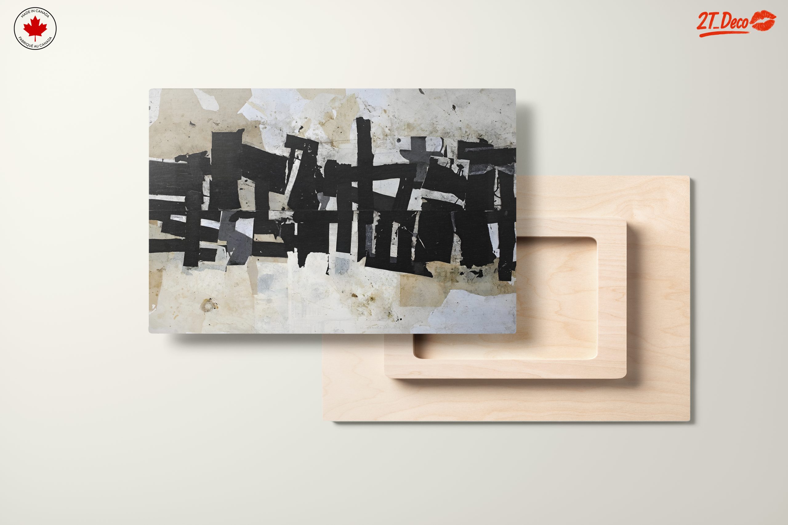 Dynamic Black and White Abstract Art - Image 11