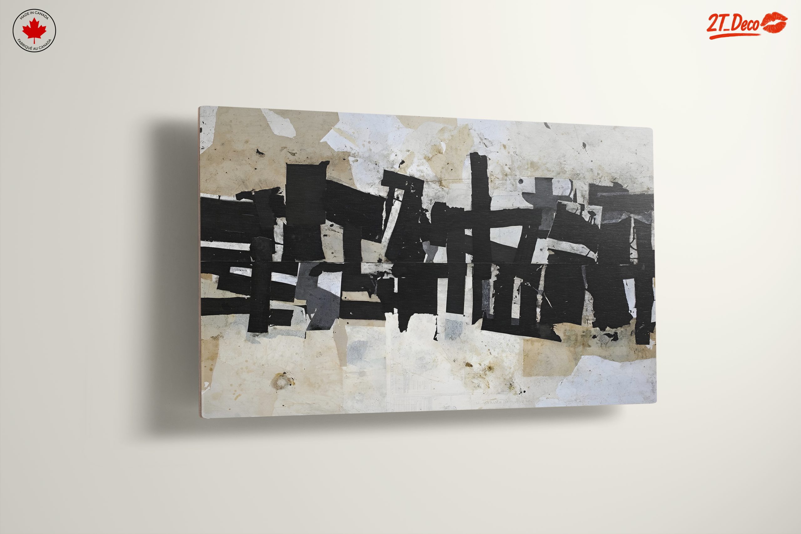 Dynamic Black and White Abstract Art - Image 13