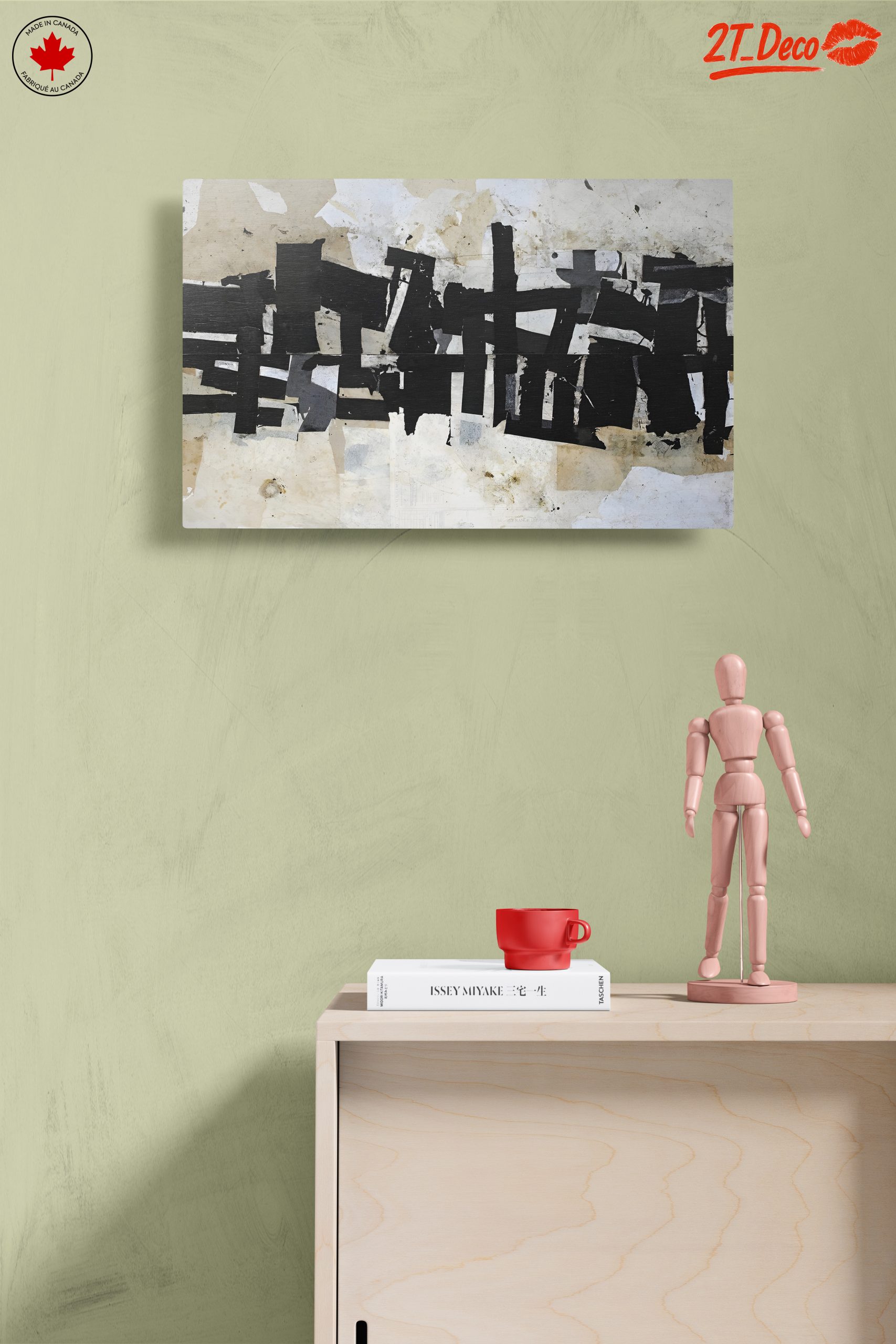 Dynamic Black and White Abstract Art - Image 14
