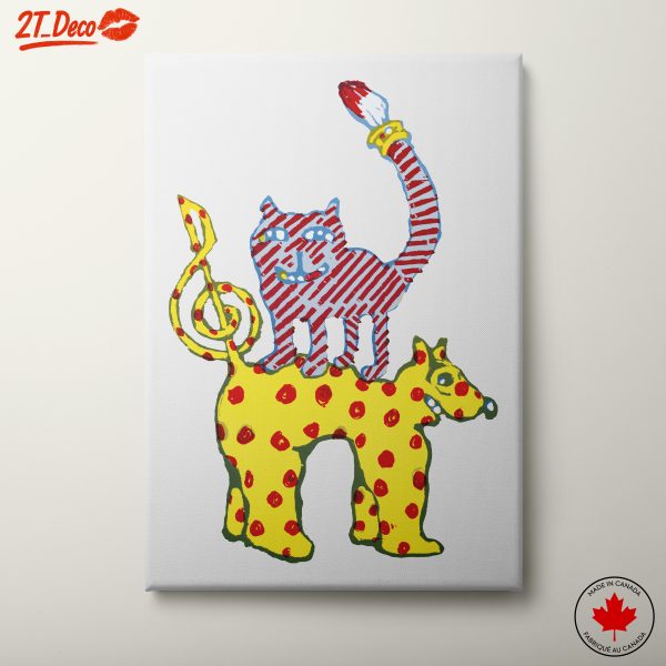Playful Animal Artwork Featuring Colorful Characters