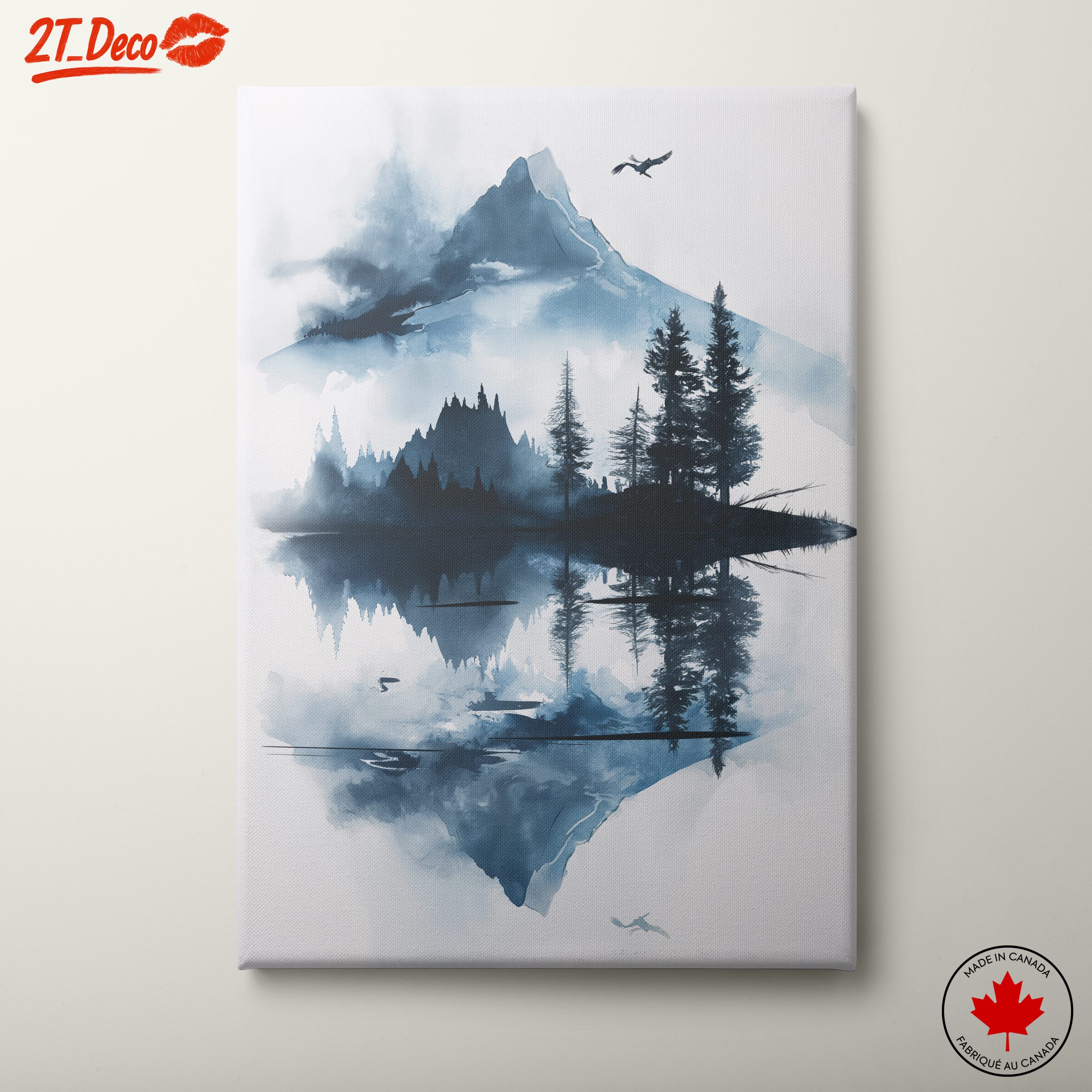 Tranquil Mountain Reflection Landscape
