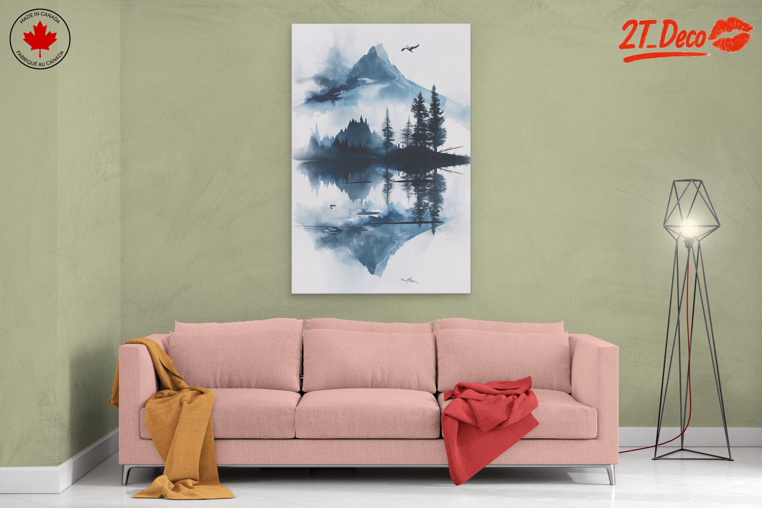 Tranquil Mountain Reflection Landscape - Image 2