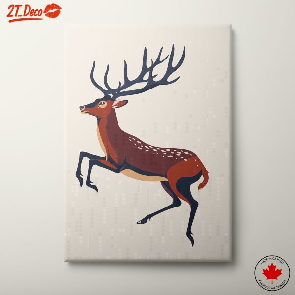 Stylized Deer Illustration for Playful Décor