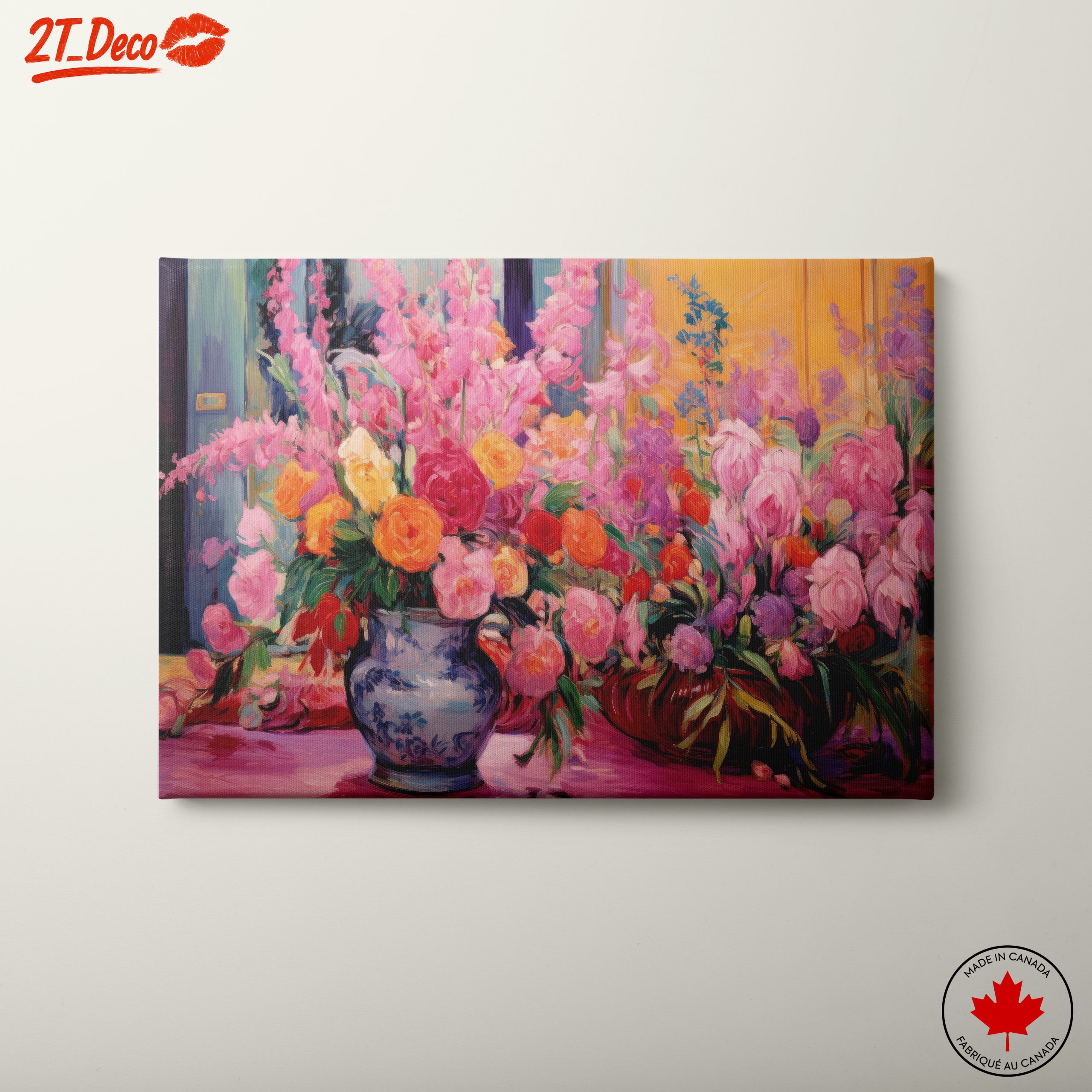 Vibrant Floral Arrangements in Pink and Orange