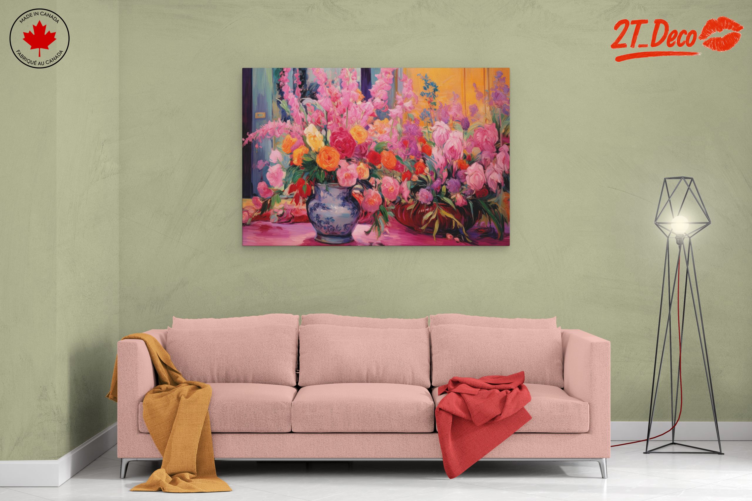 Vibrant Floral Arrangements in Pink and Orange - Image 2