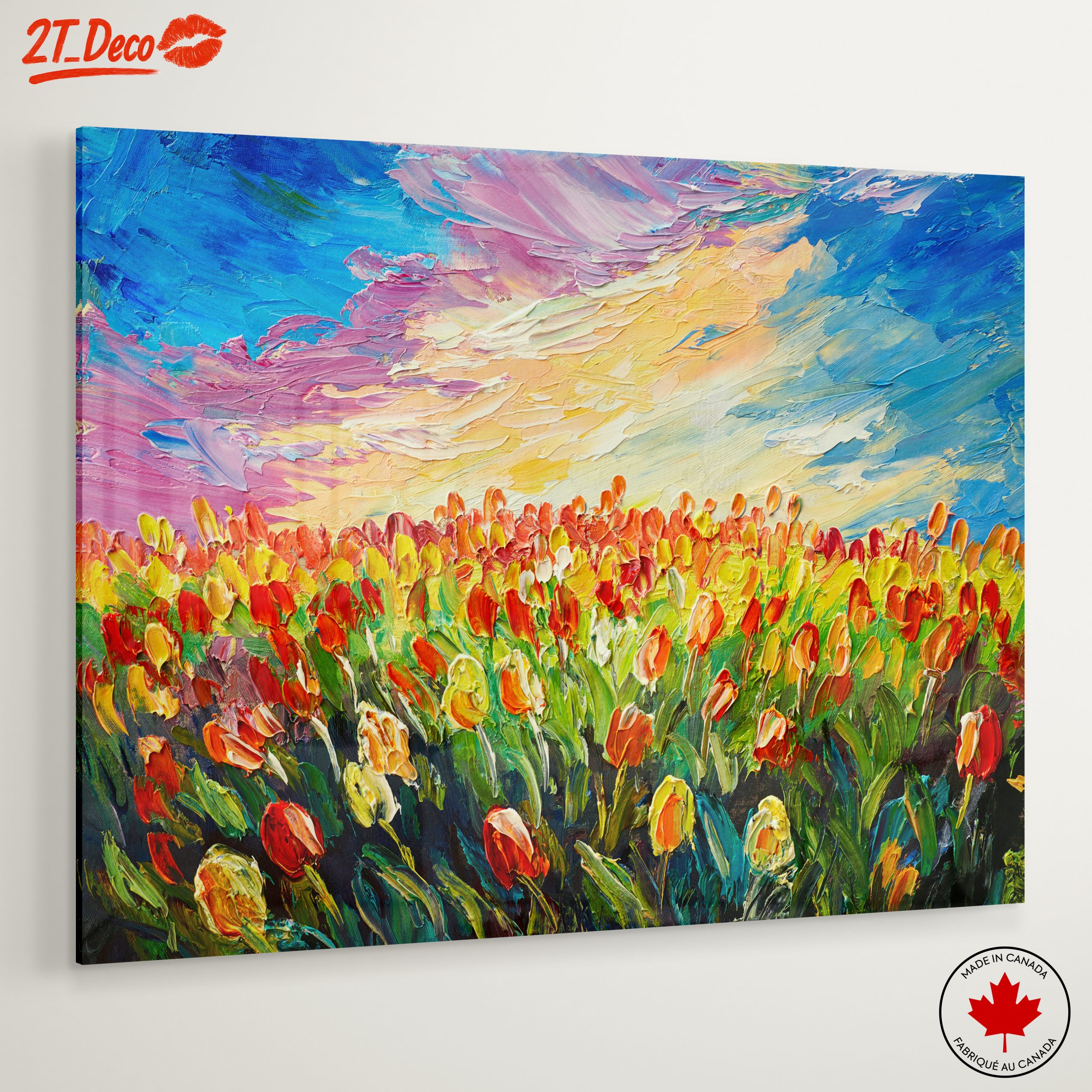 Vibrant Field of Tulips at Sunset - Image 6