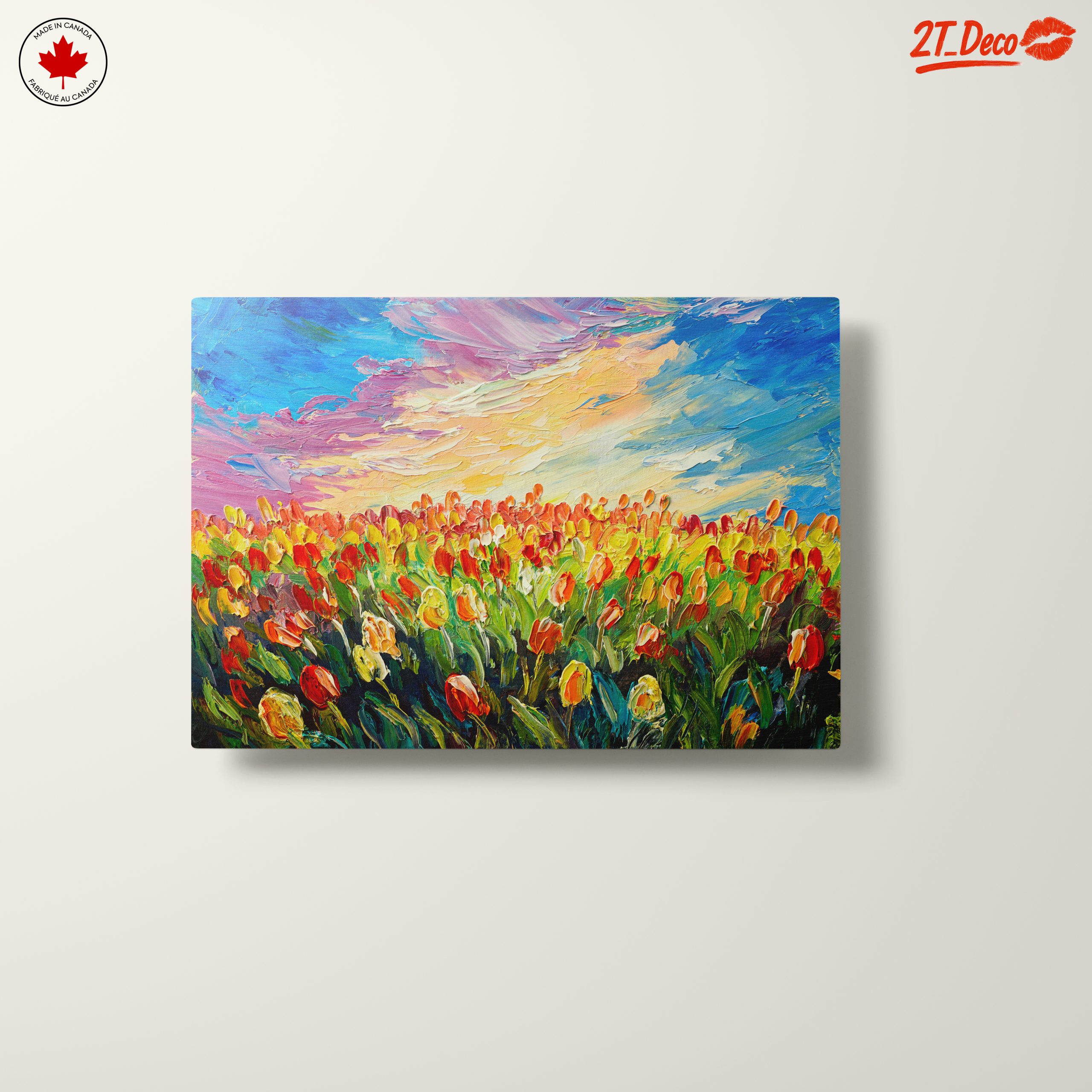 Vibrant Field of Tulips at Sunset - Image 10