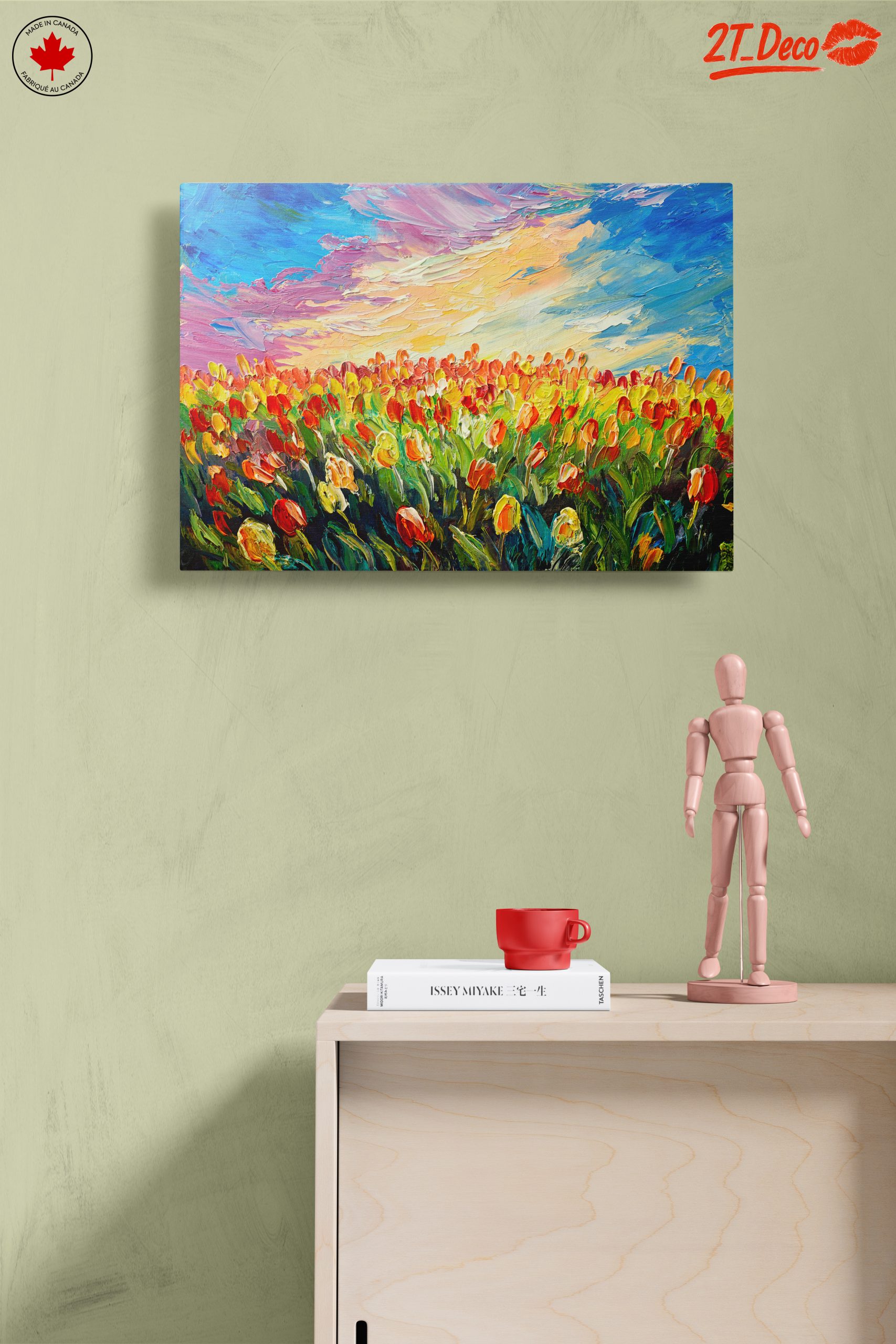 Vibrant Field of Tulips at Sunset - Image 14