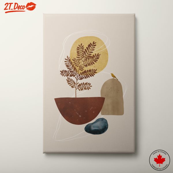 Abstract Botanical Art Featuring Minimalist Design