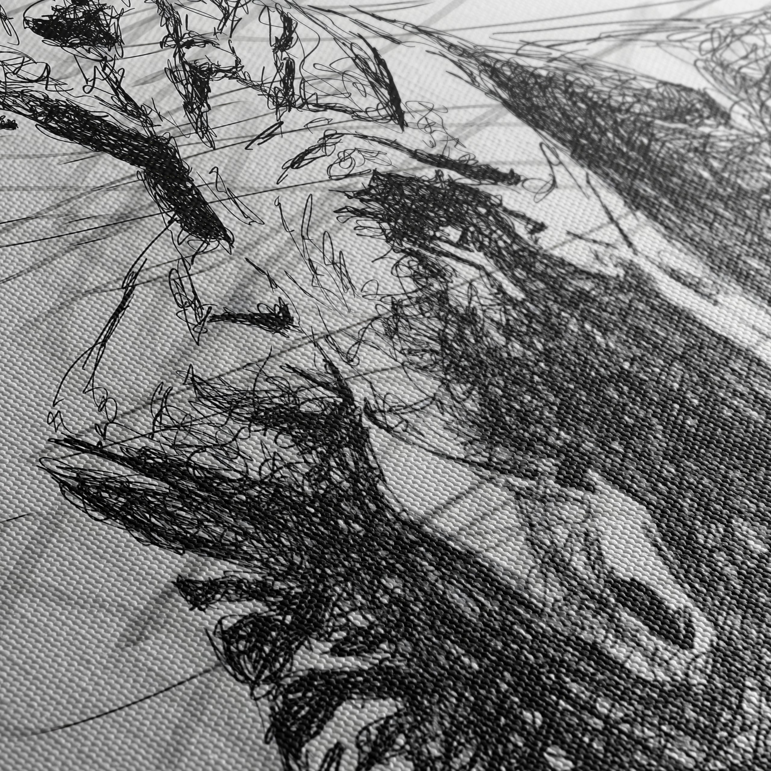Stylized Character Representation in Black and White - Image 5