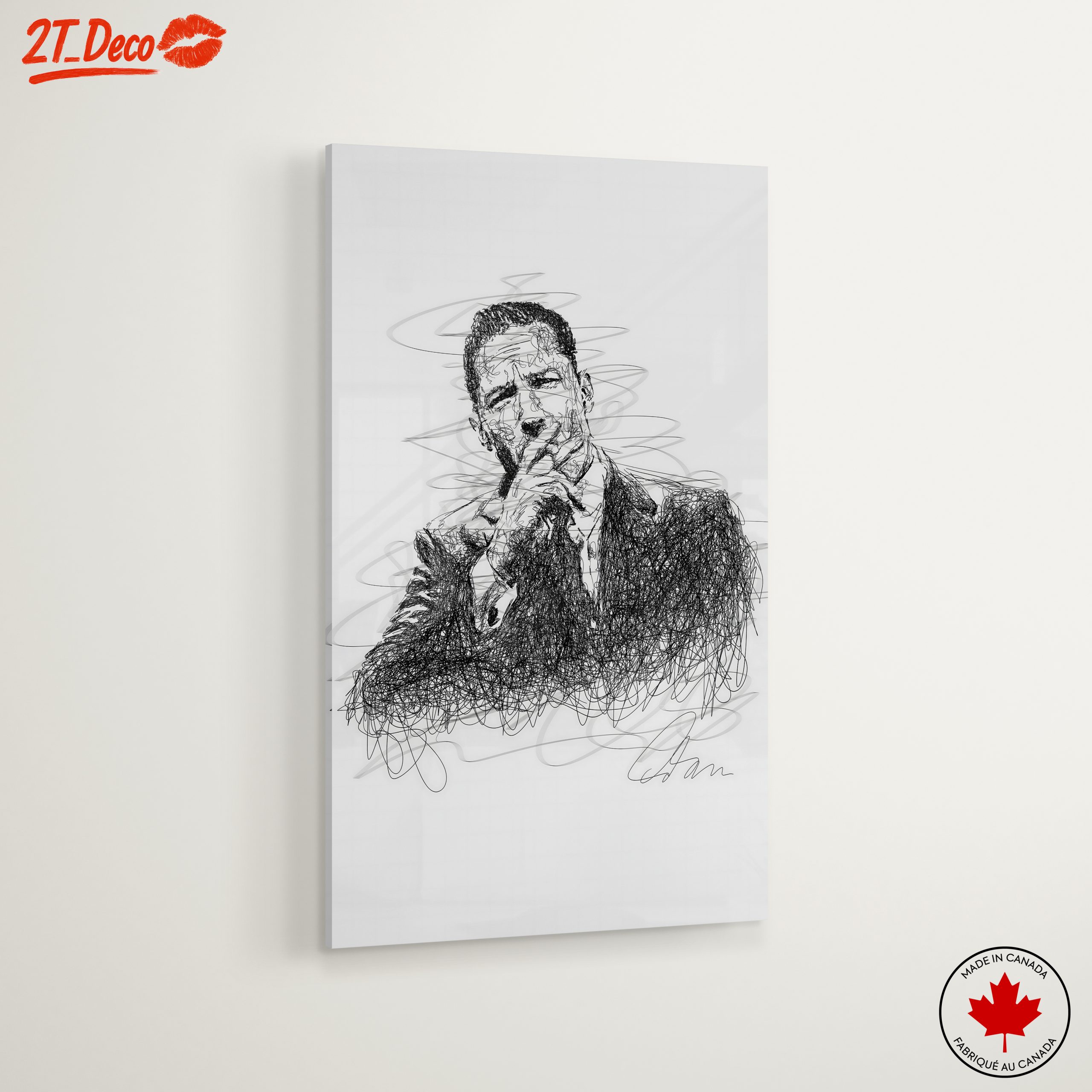 Stylized Character Representation in Black and White - Image 6