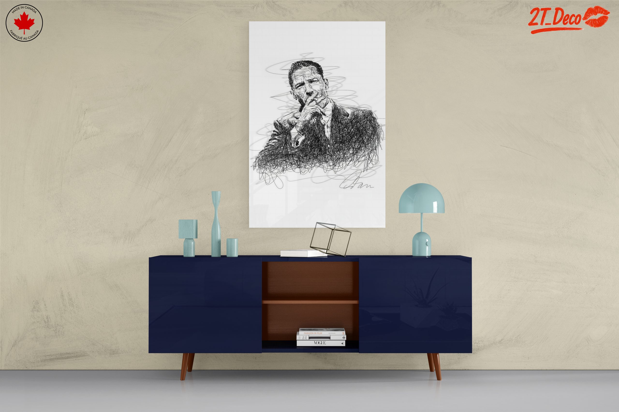 Stylized Character Representation in Black and White - Image 8