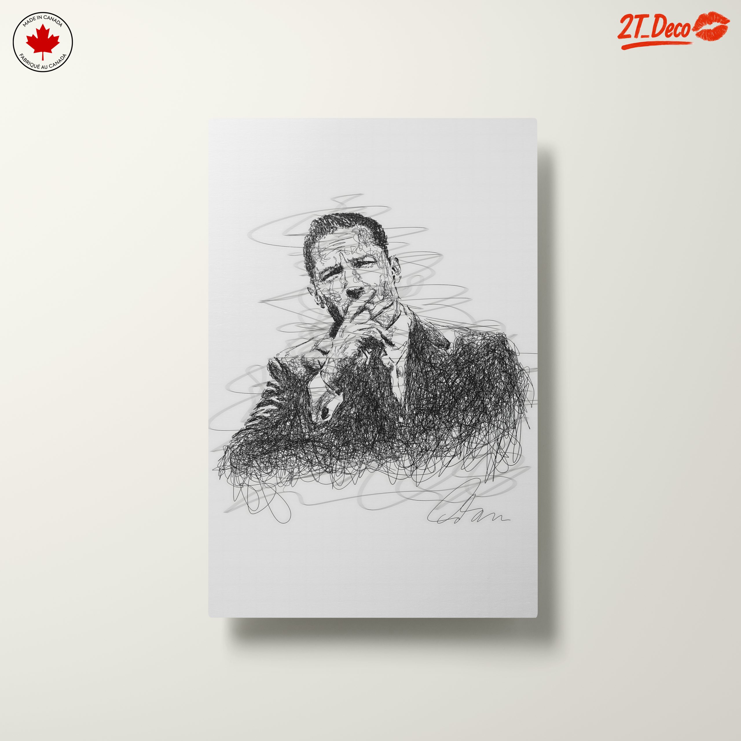 Stylized Character Representation in Black and White - Image 10