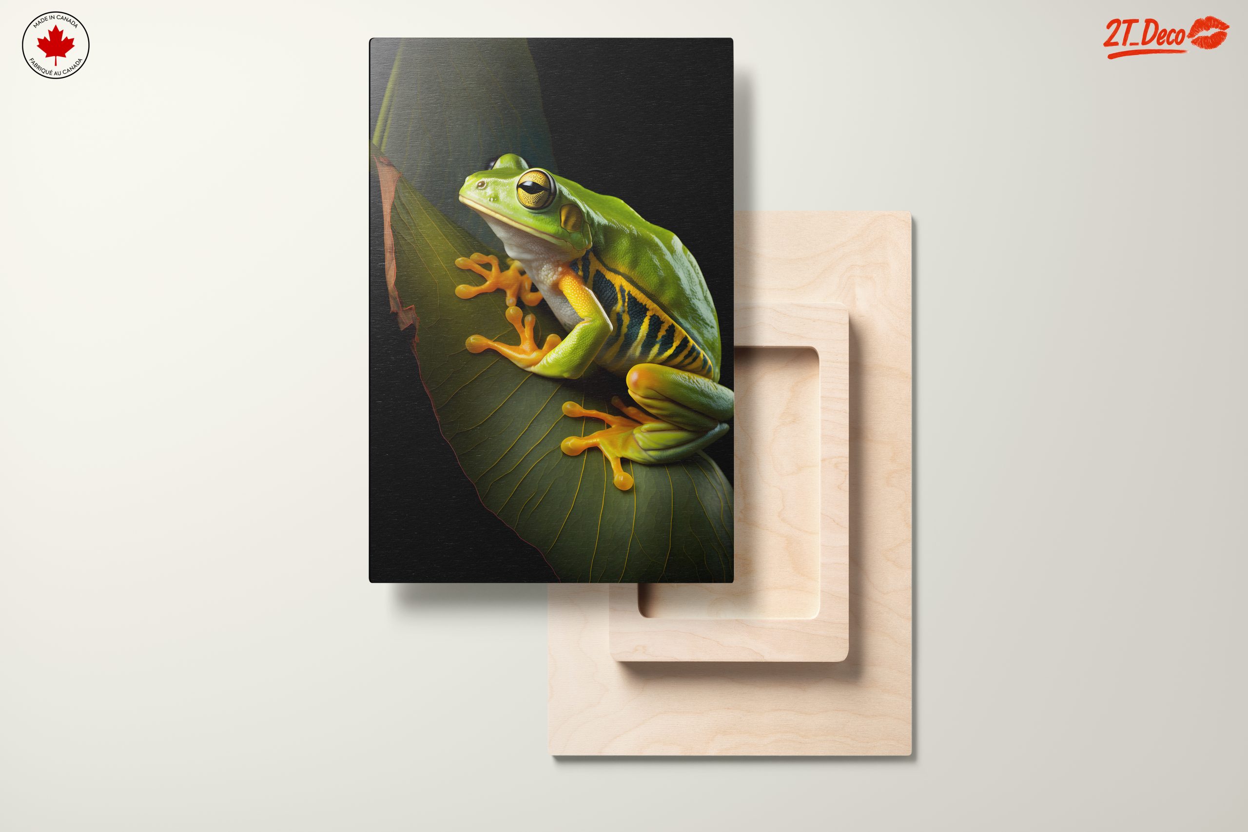 Vibrant Frog on Leaf Wall Art - Image 11