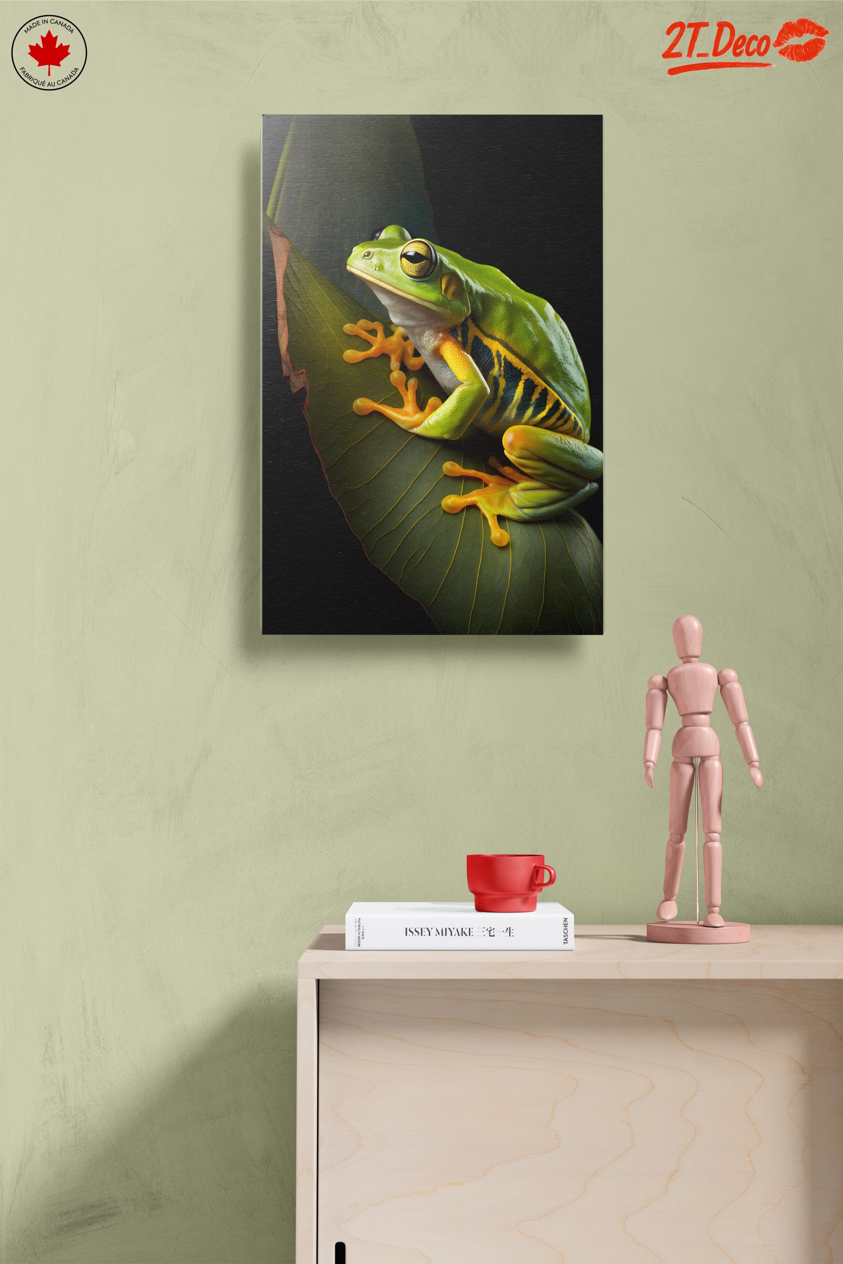 Vibrant Frog on Leaf Wall Art - Image 14