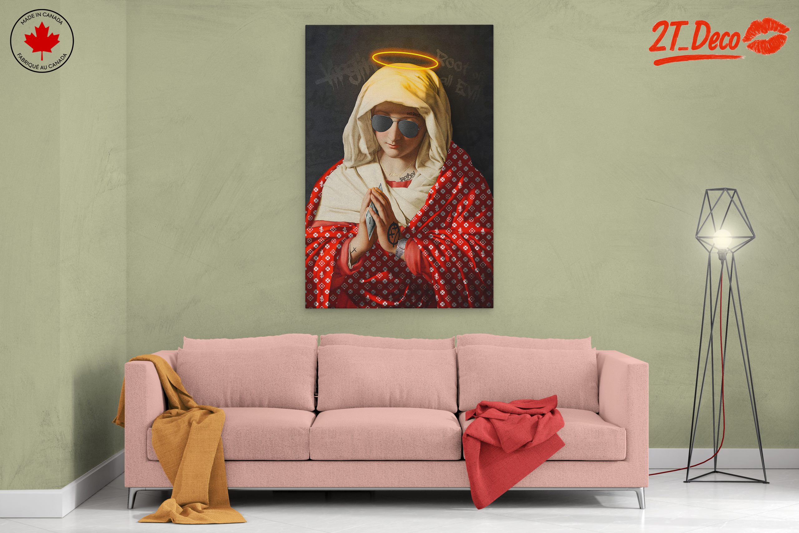 Modern Black Madonna with Sunglasses and Cash - Image 2