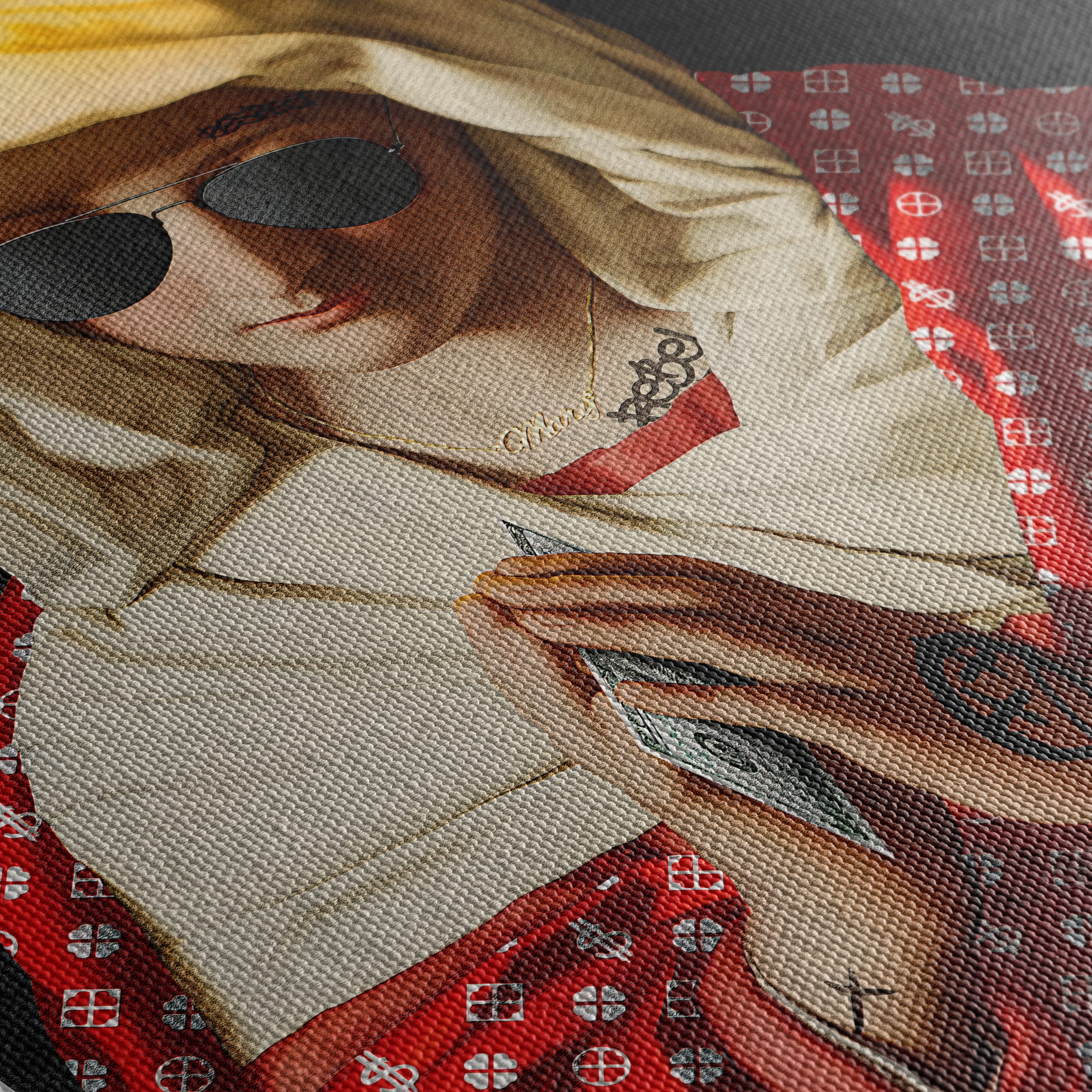 Modern Black Madonna with Sunglasses and Cash - Image 5
