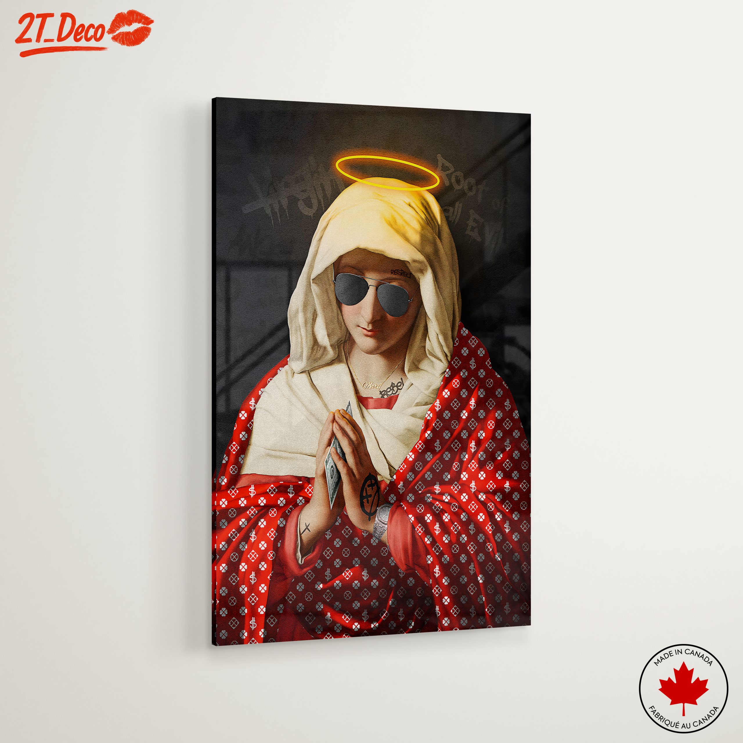 Modern Black Madonna with Sunglasses and Cash - Image 6