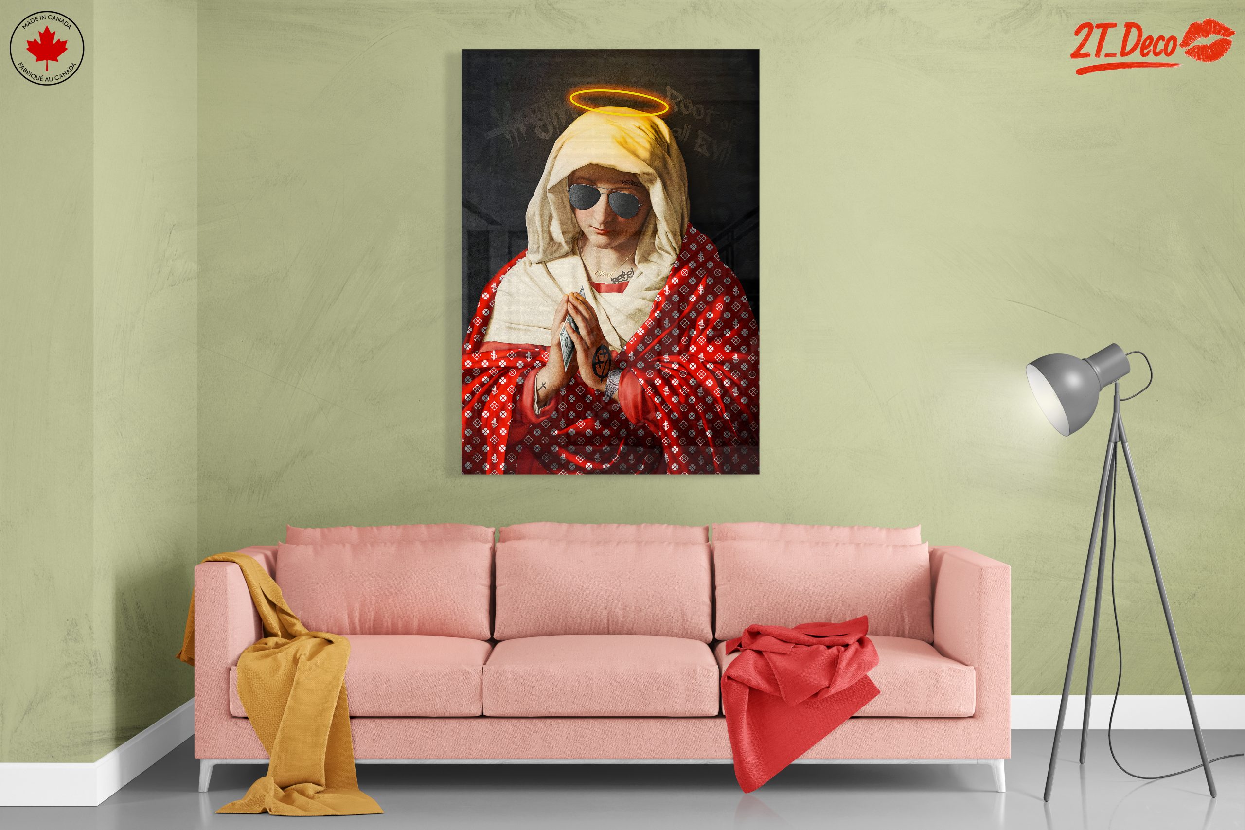 Modern Black Madonna with Sunglasses and Cash - Image 7
