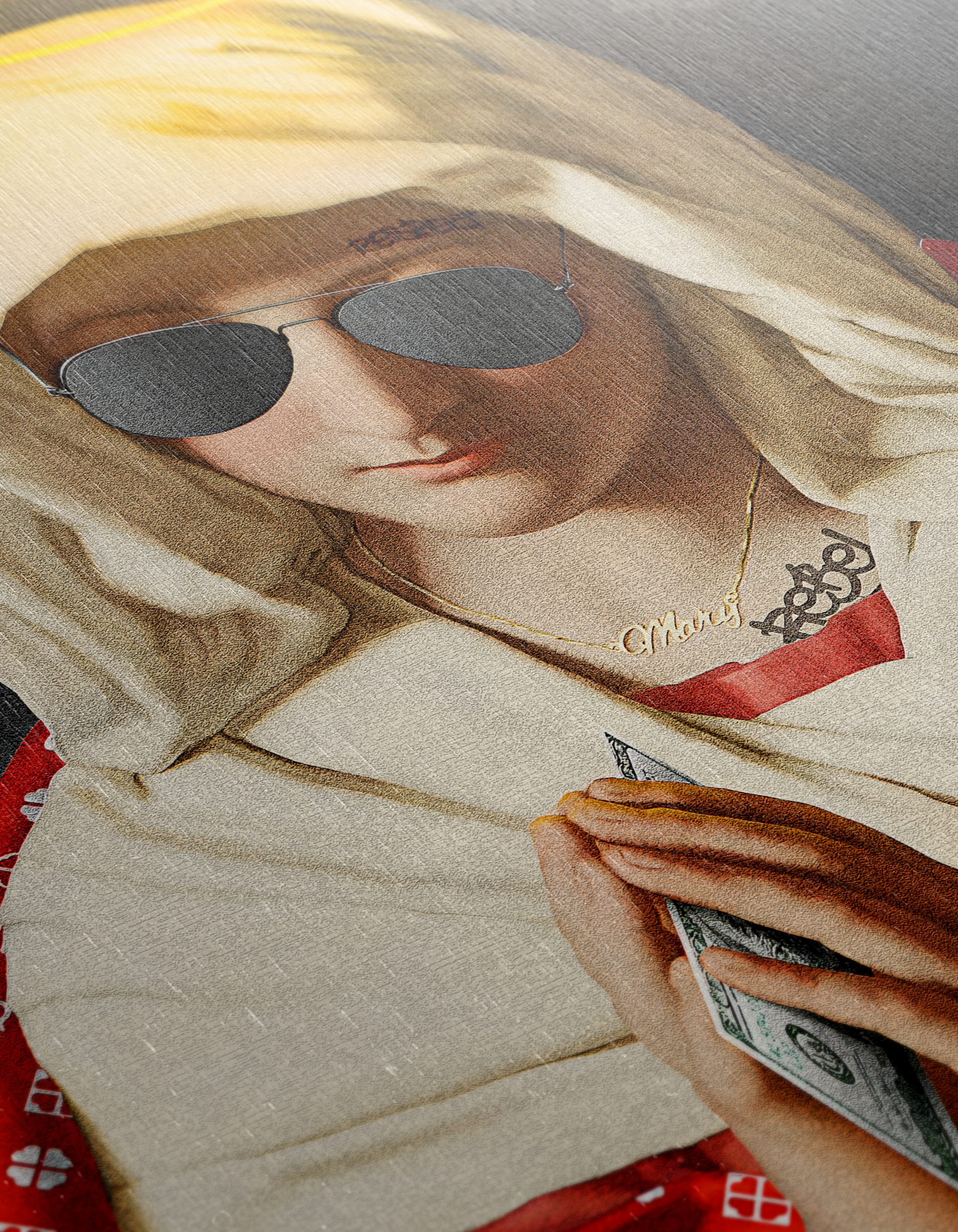Modern Black Madonna with Sunglasses and Cash - Image 12