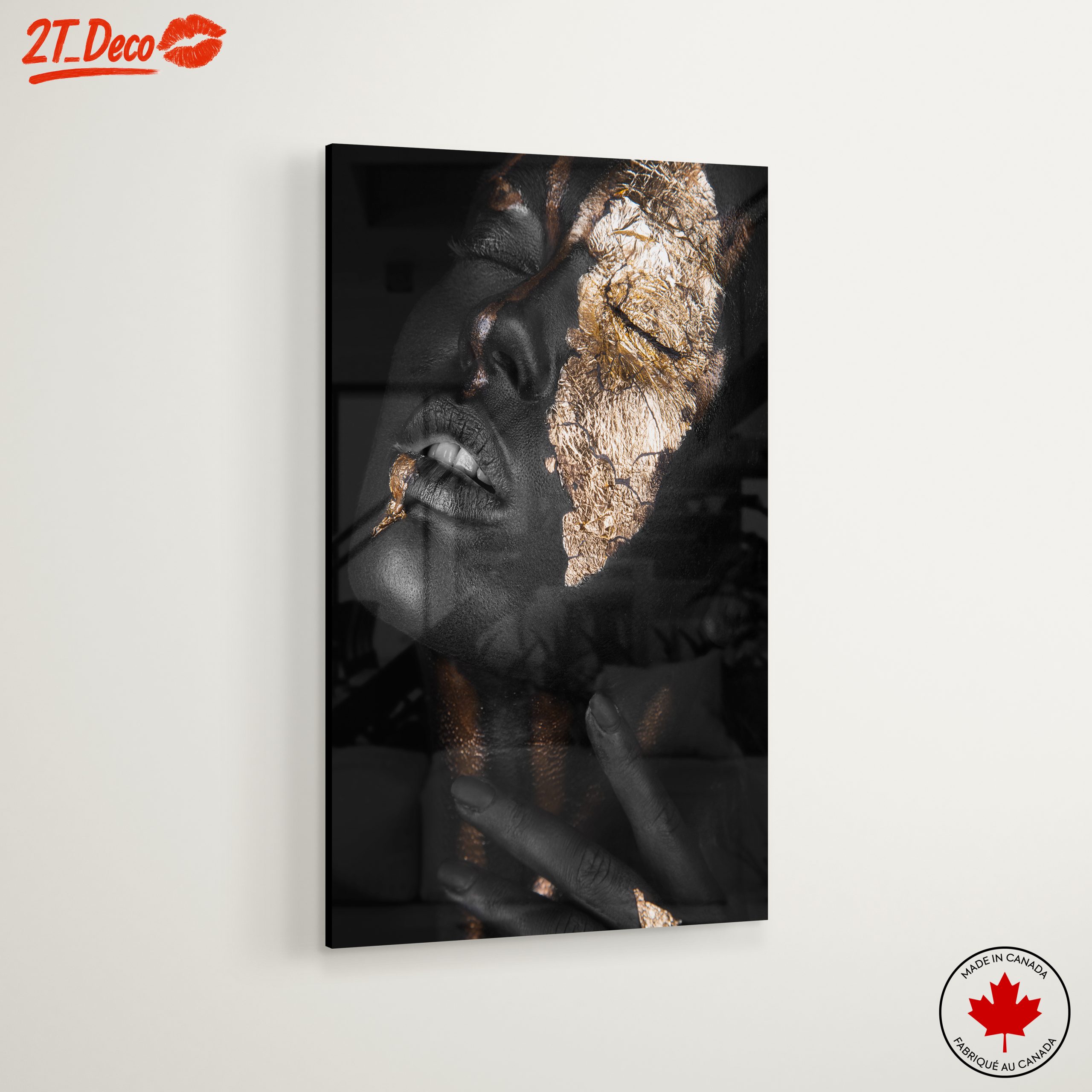 Striking Afro Art with Gold Leaf - Image 6