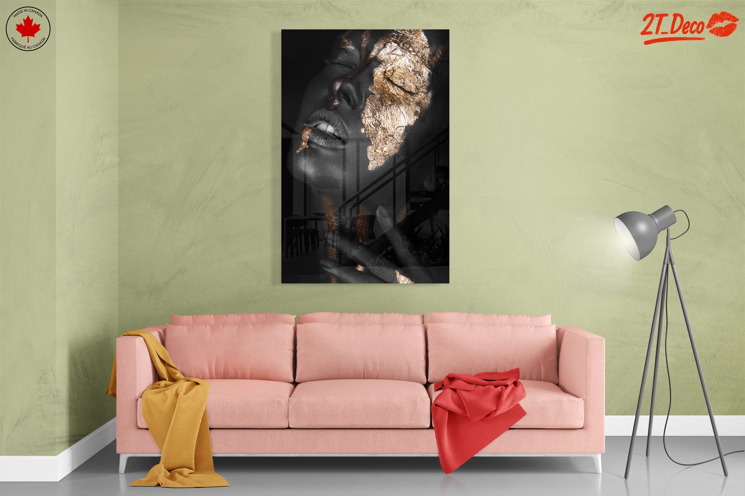 Striking Afro Art with Gold Leaf - Image 7