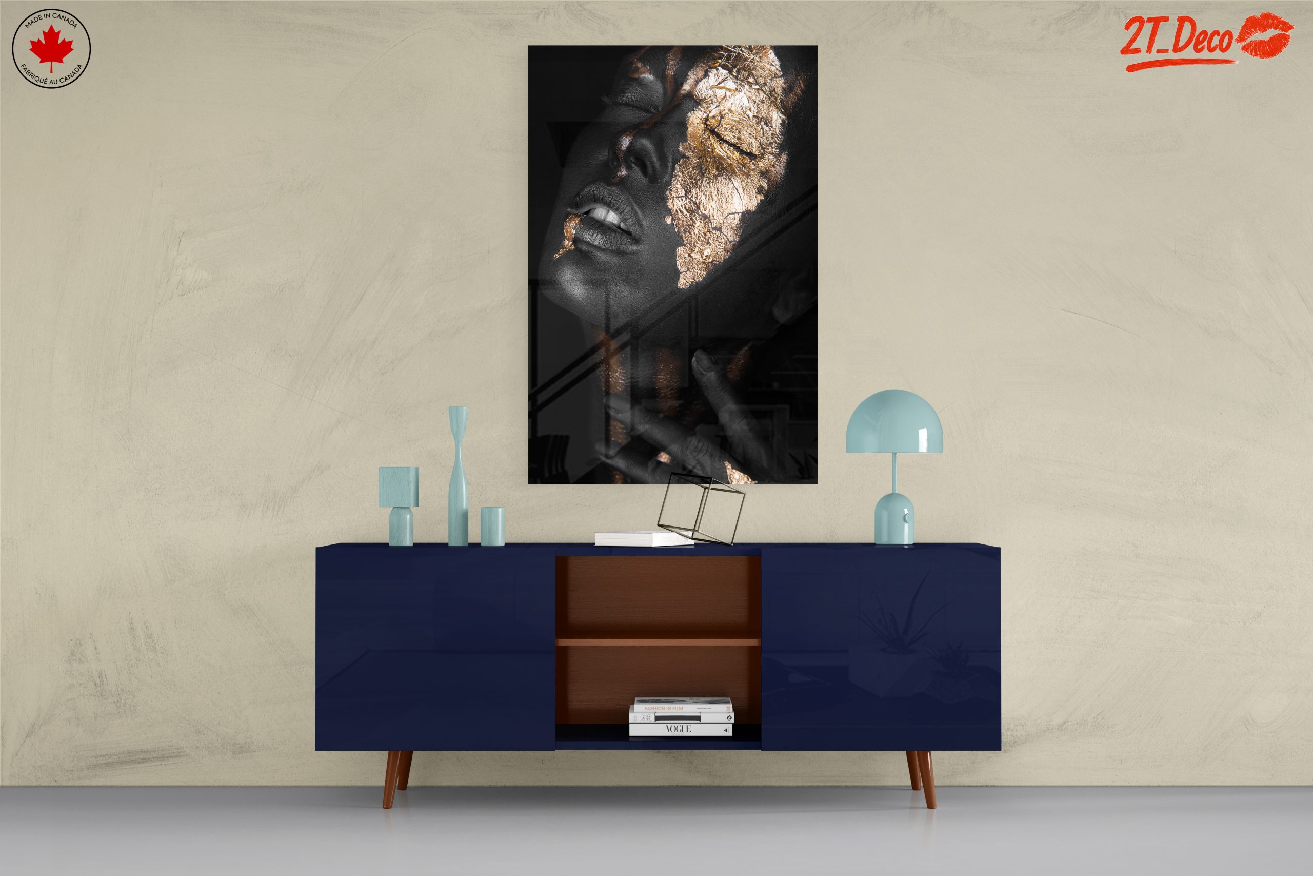Striking Afro Art with Gold Leaf - Image 8