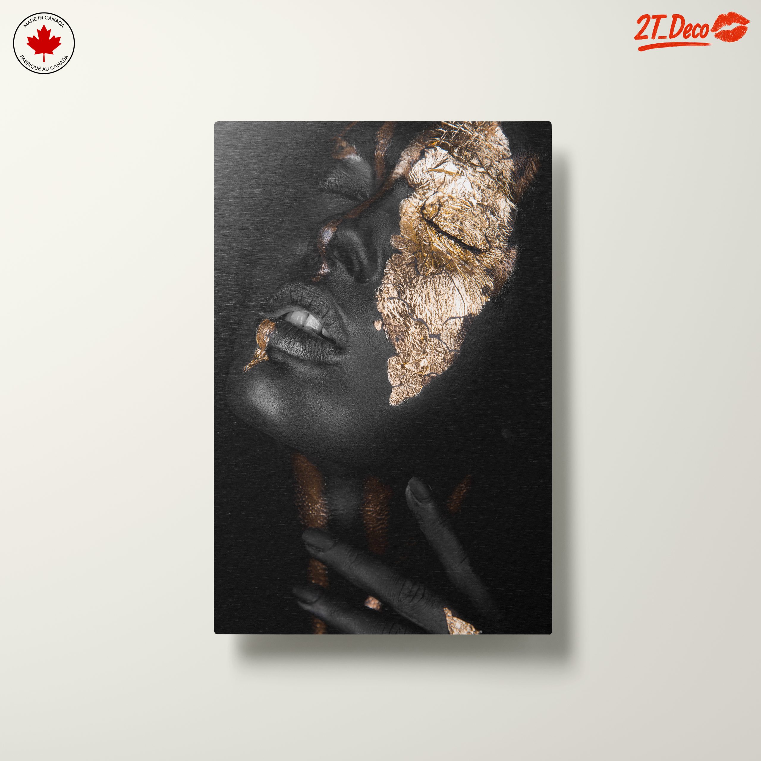 Striking Afro Art with Gold Leaf - Image 10