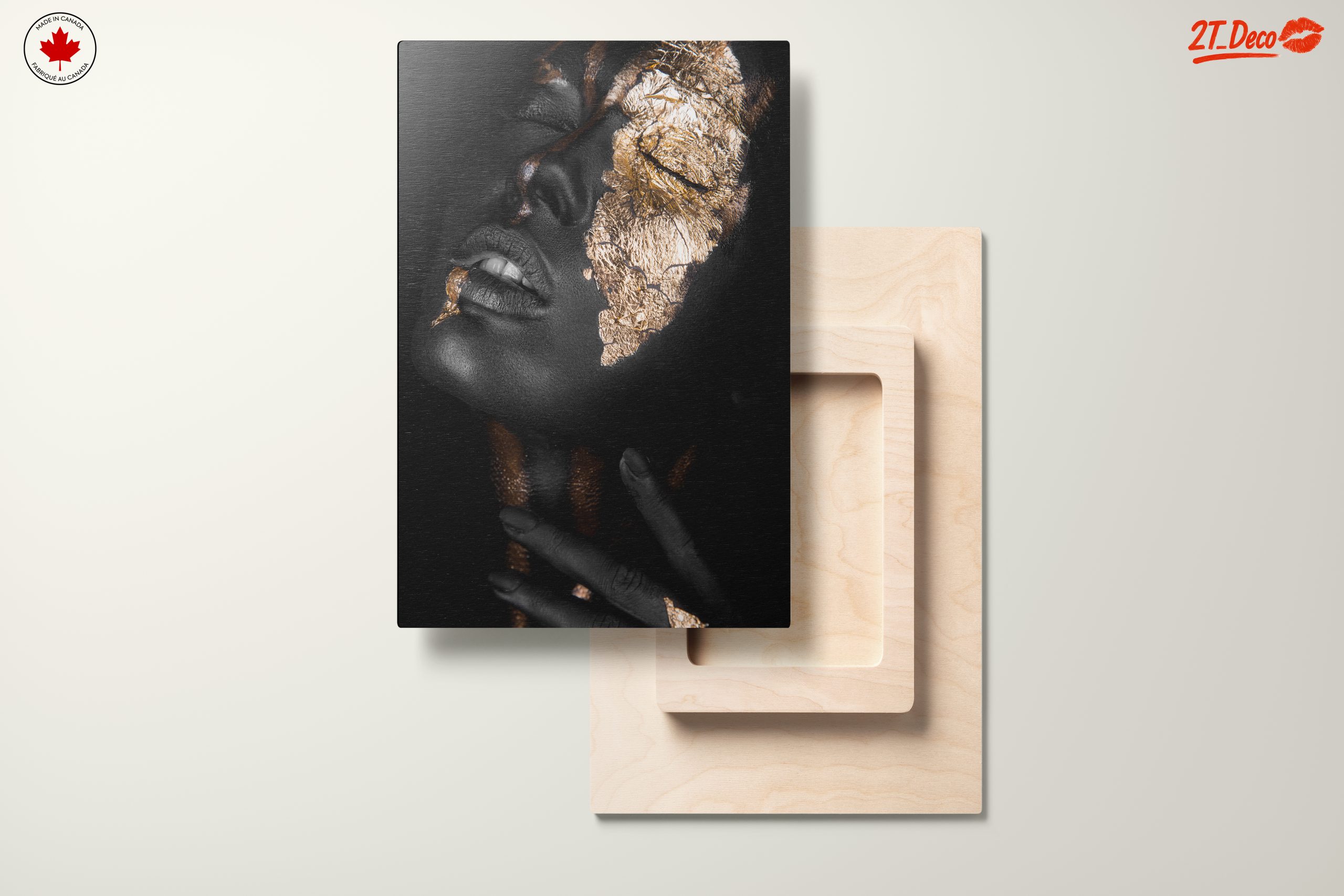 Striking Afro Art with Gold Leaf - Image 11