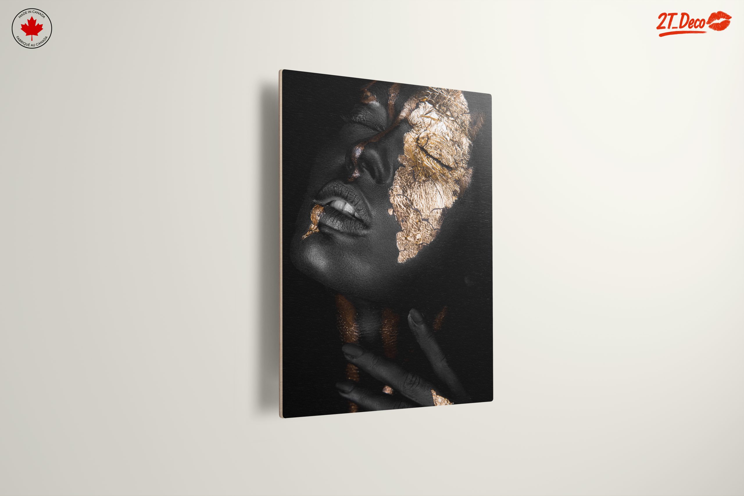 Striking Afro Art with Gold Leaf - Image 13