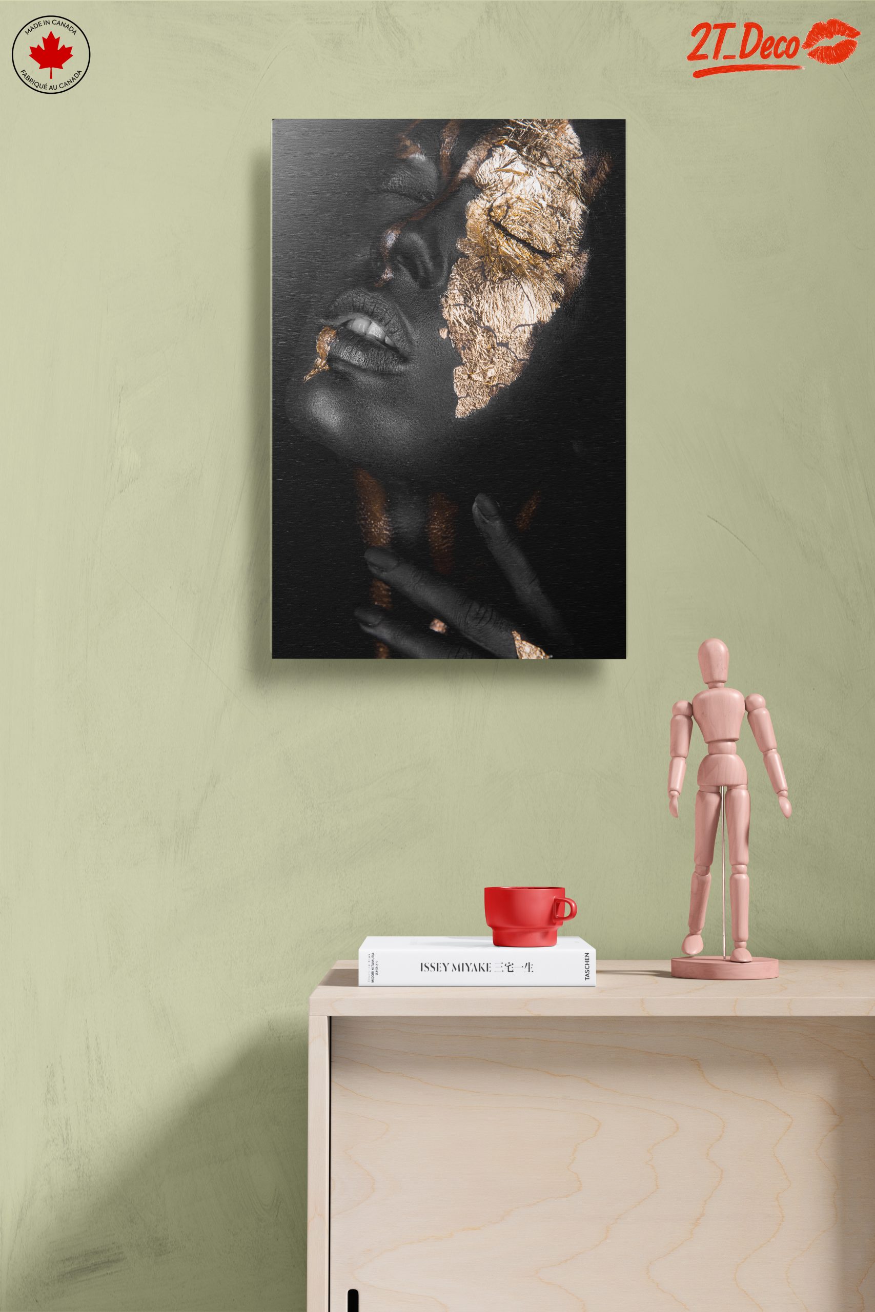 Striking Afro Art with Gold Leaf - Image 14