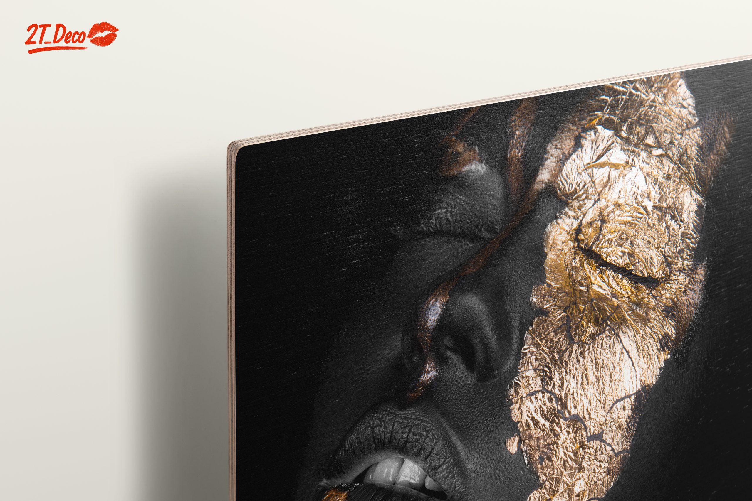 Striking Afro Art with Gold Leaf - Image 15