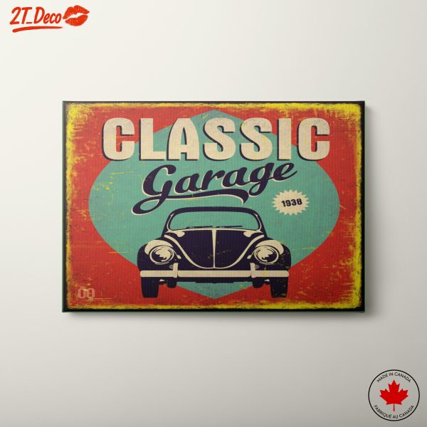 Vintage Classic Garage Car Artwork