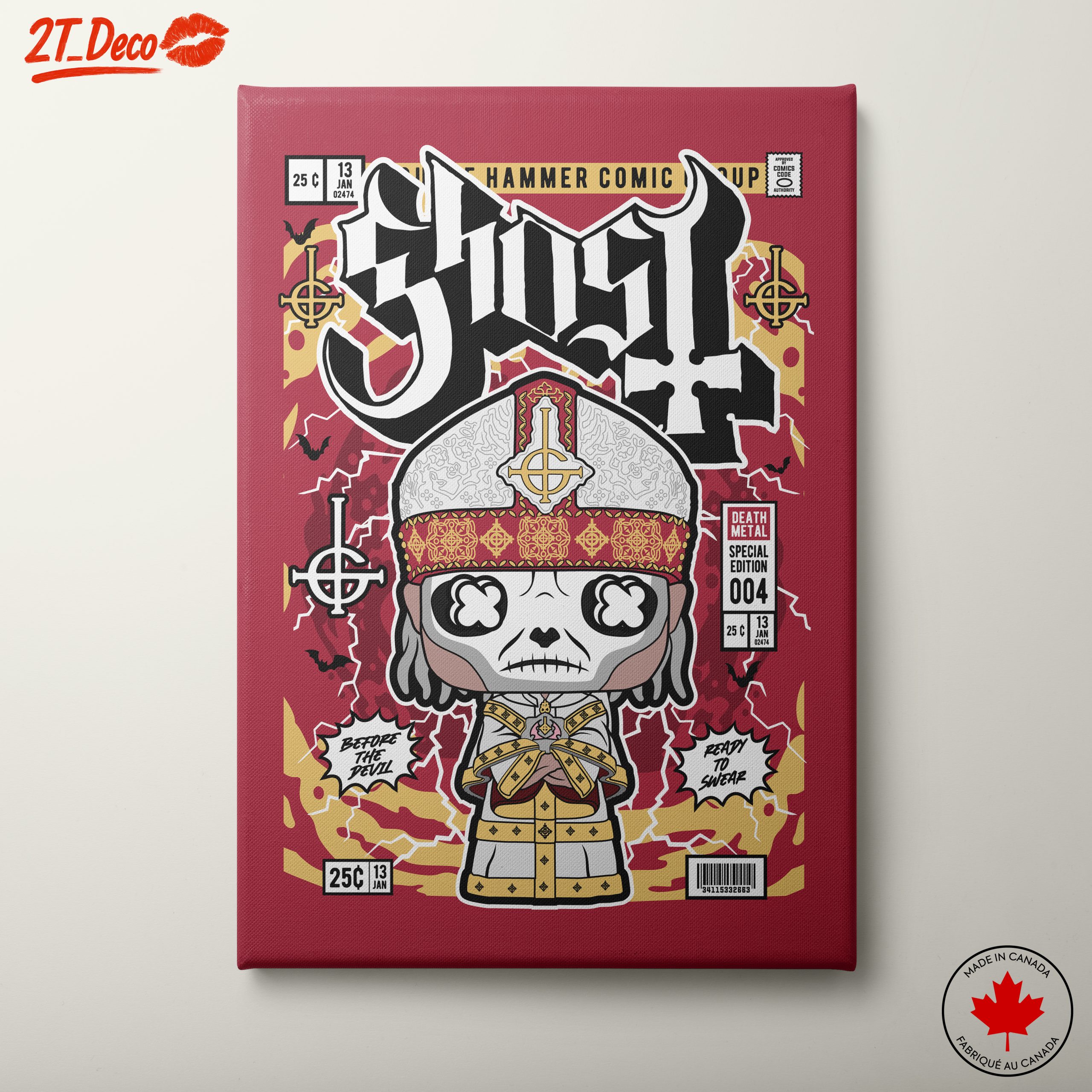 Ghost Band Character Art with Bold Design