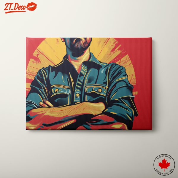 Stylized Character Artwork with Bold Colors
