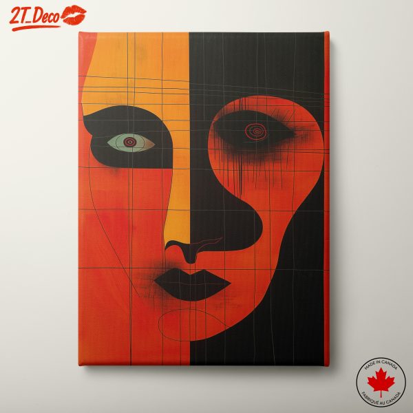 Vibrant Abstract Face Art