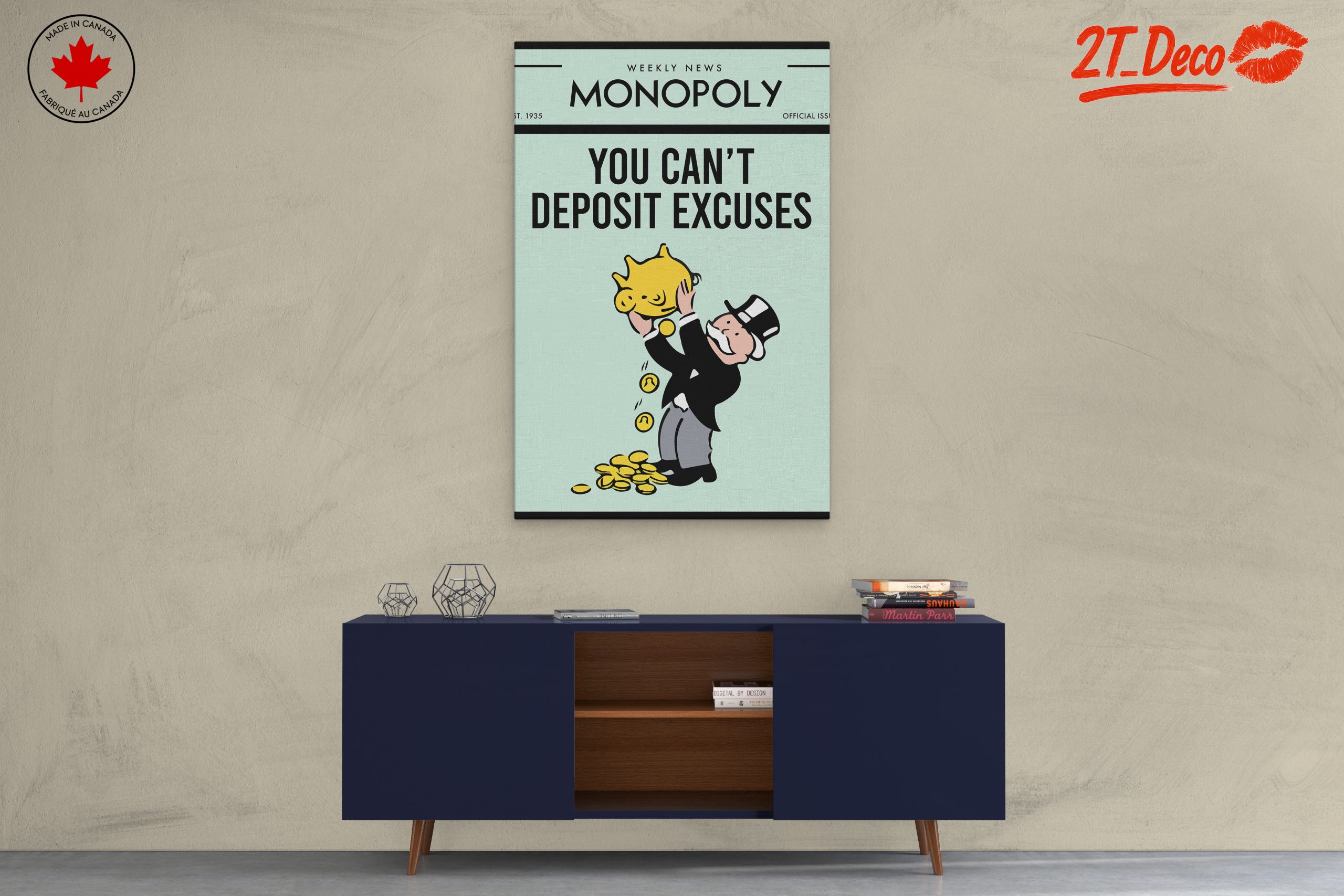 Monopoly Cartoon Character with Piggy Bank - Image 3