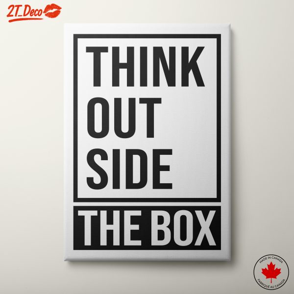 Think Outside the Box Motivational Quote Art
