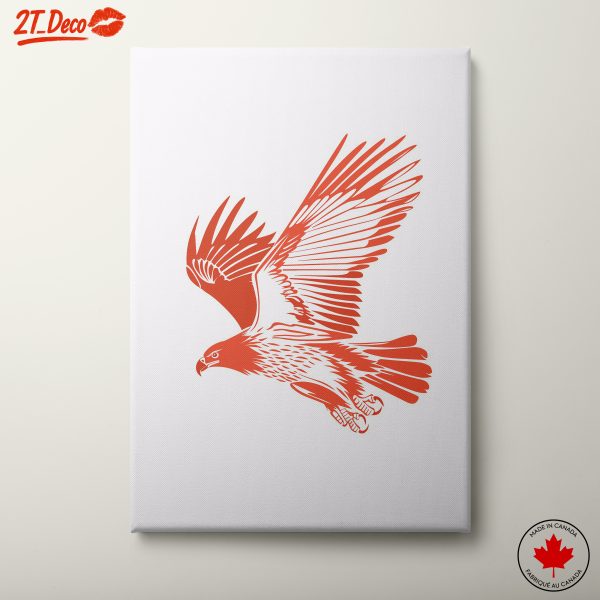 Stylized Red Hawk Art