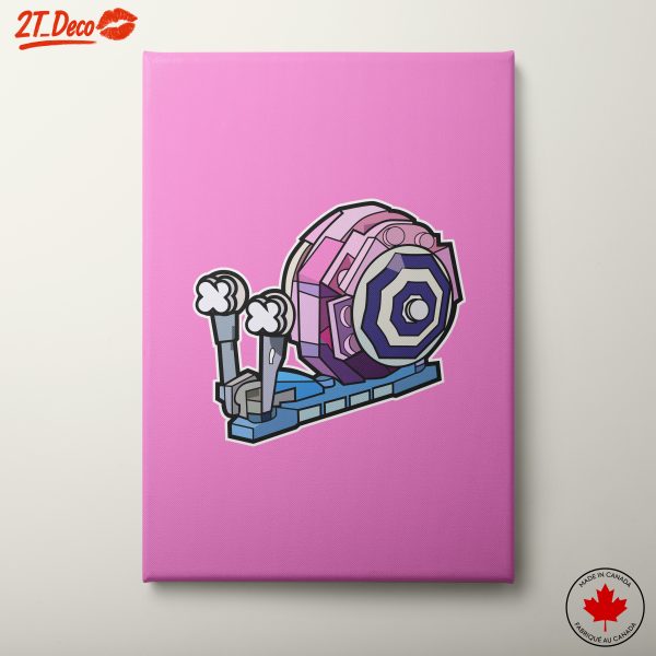 Colorful Whimsical Character on Pink Background