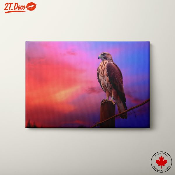 Majestic Eagle on Colorful Background