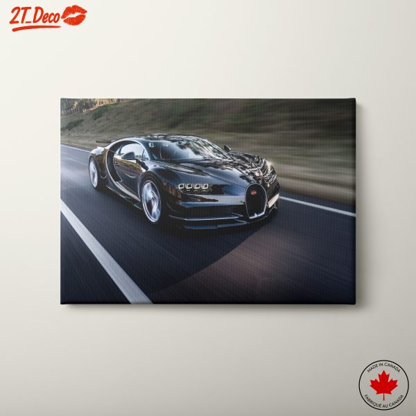 Sleek Black Classic Car on the Road