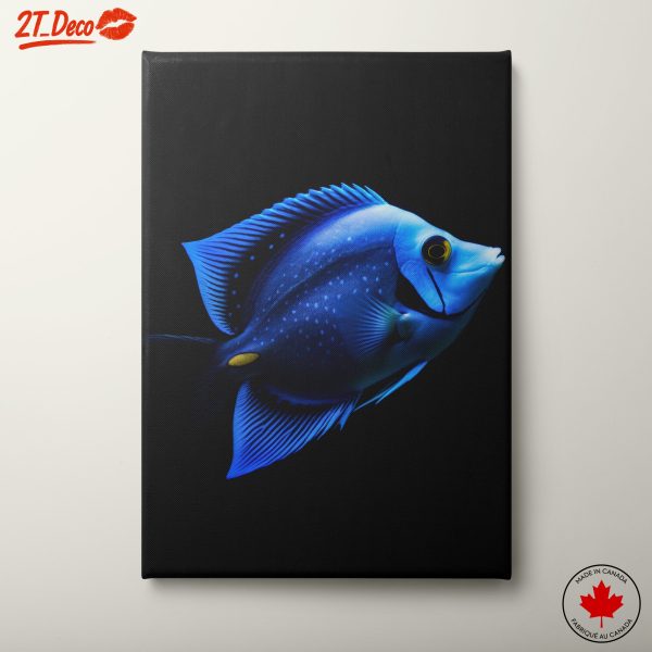 Vibrant Blue Fish Art