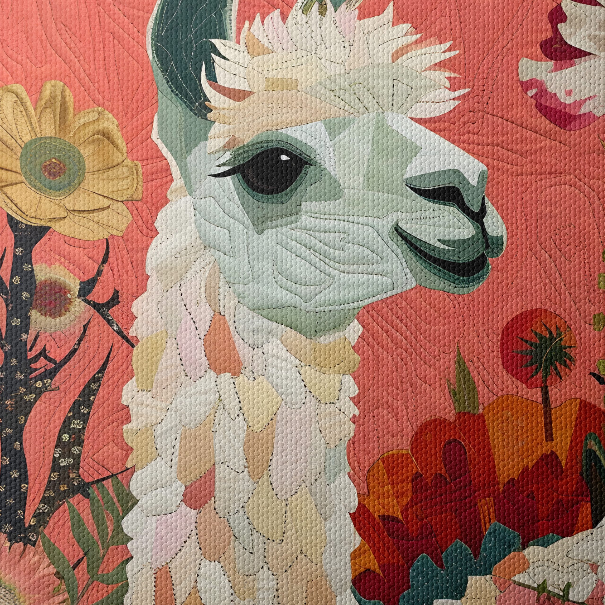Colorful Llama Surrounded by Flowers - Image 4