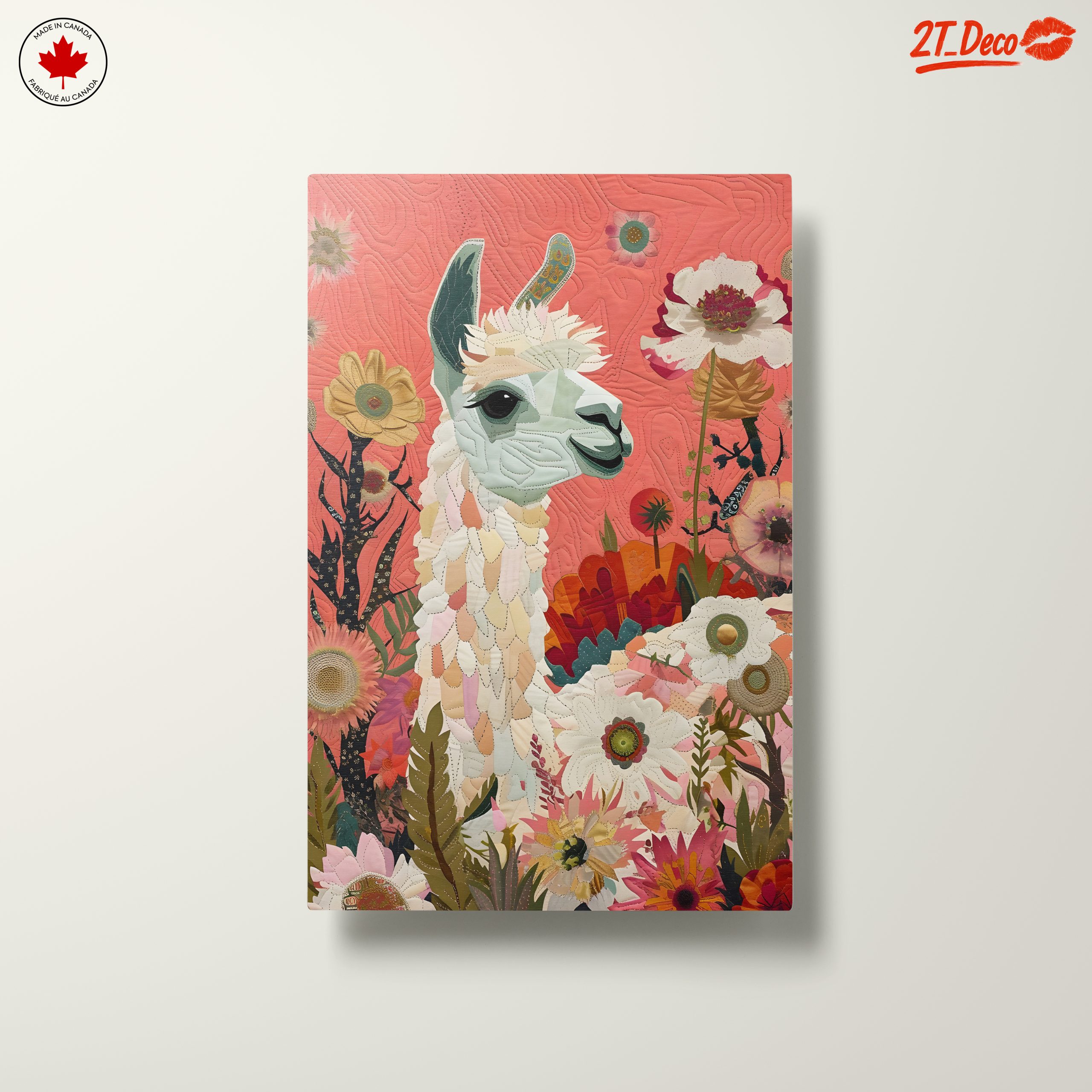 Colorful Llama Surrounded by Flowers - Image 10