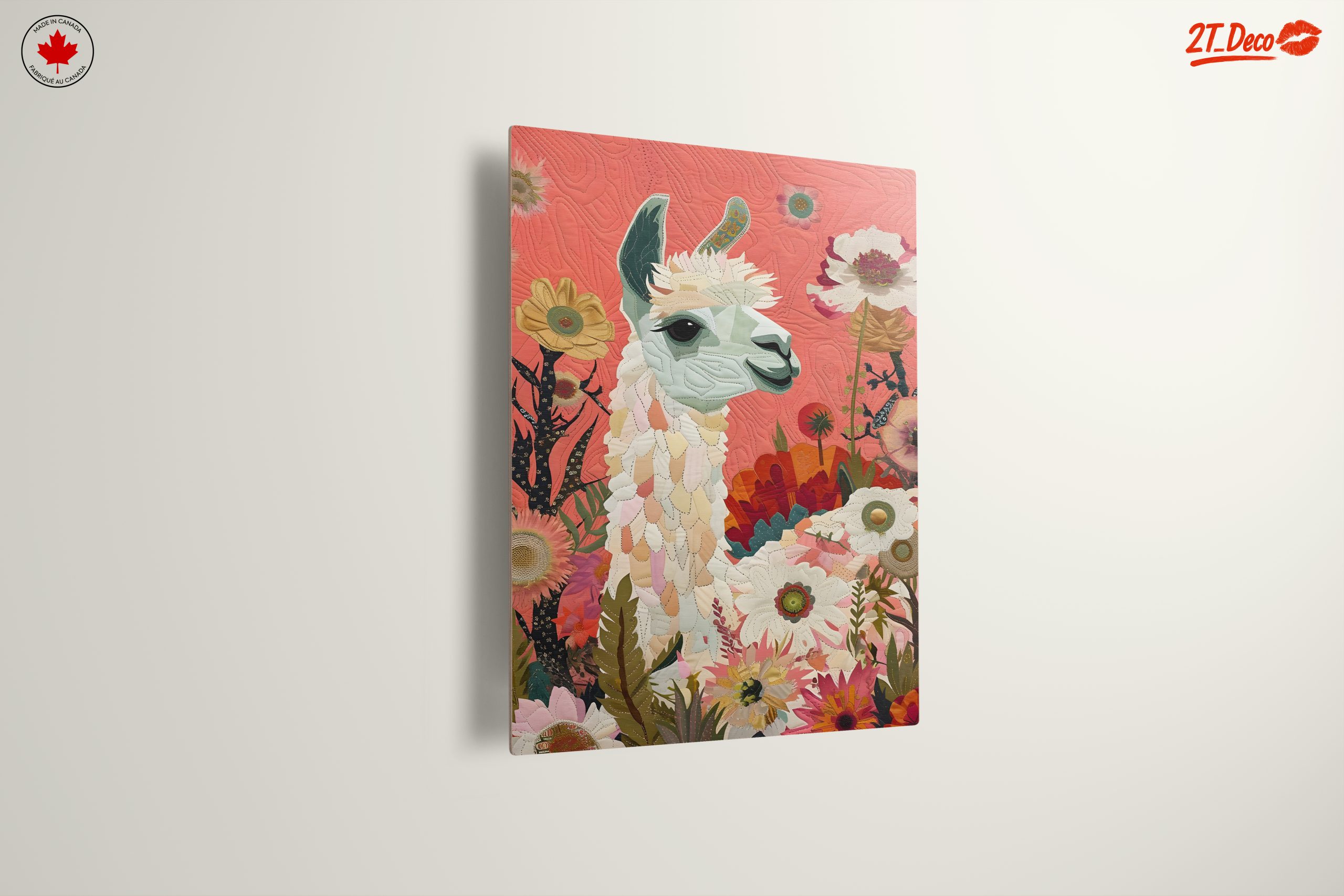 Colorful Llama Surrounded by Flowers - Image 13
