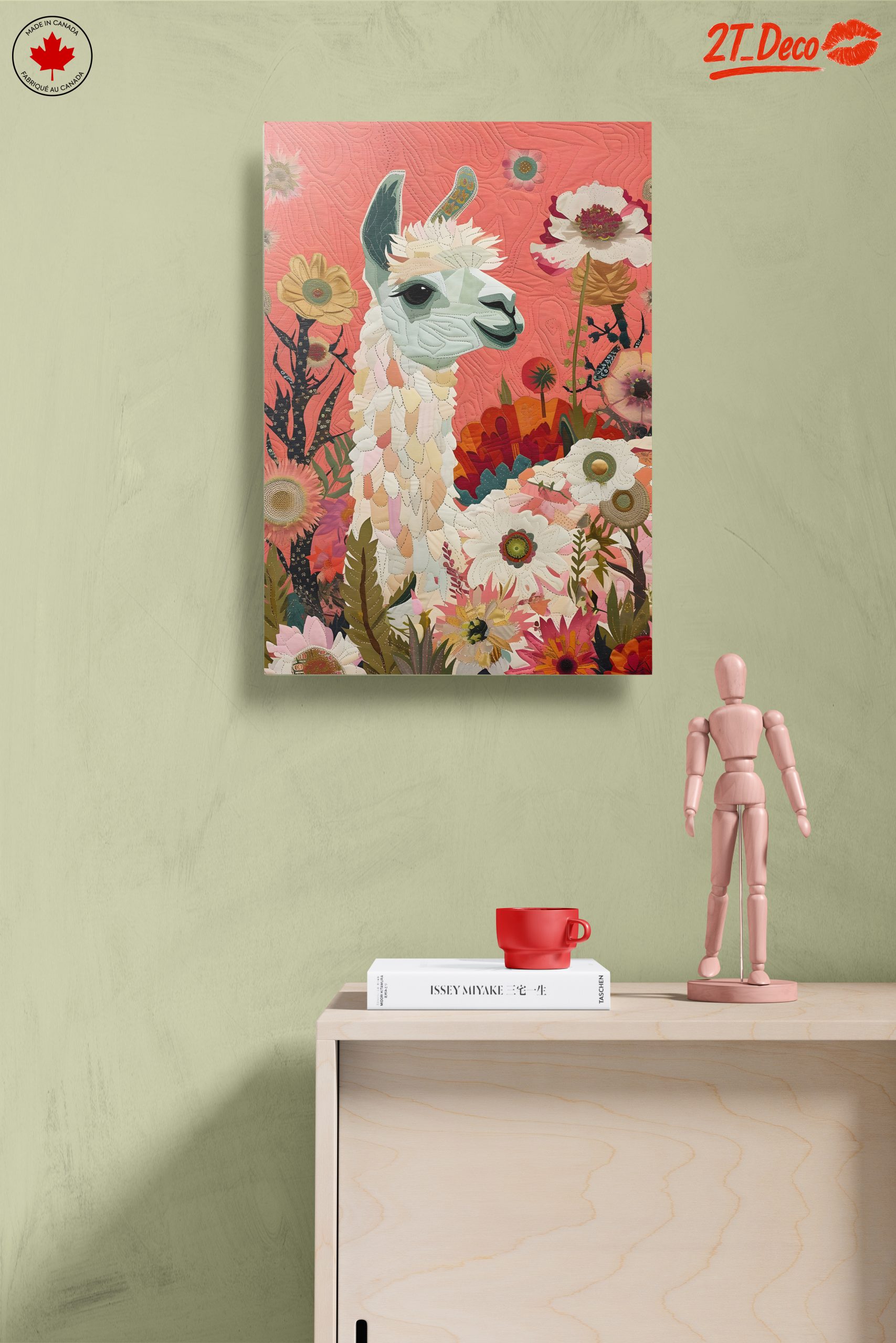 Colorful Llama Surrounded by Flowers - Image 14