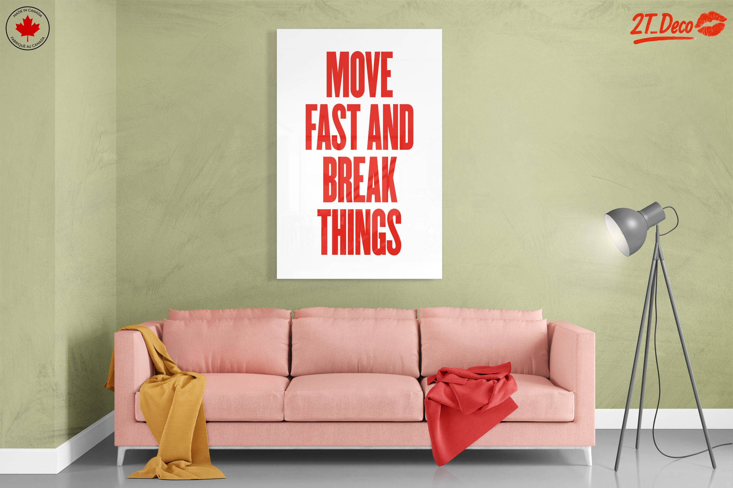 Move Fast and Break Things Inspirational Quote Art - Image 7
